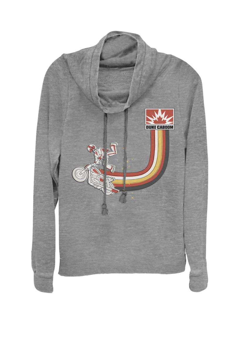 Toy Story 4 Duke Caboom Motorcycle Streak Cowl Neck Pullover