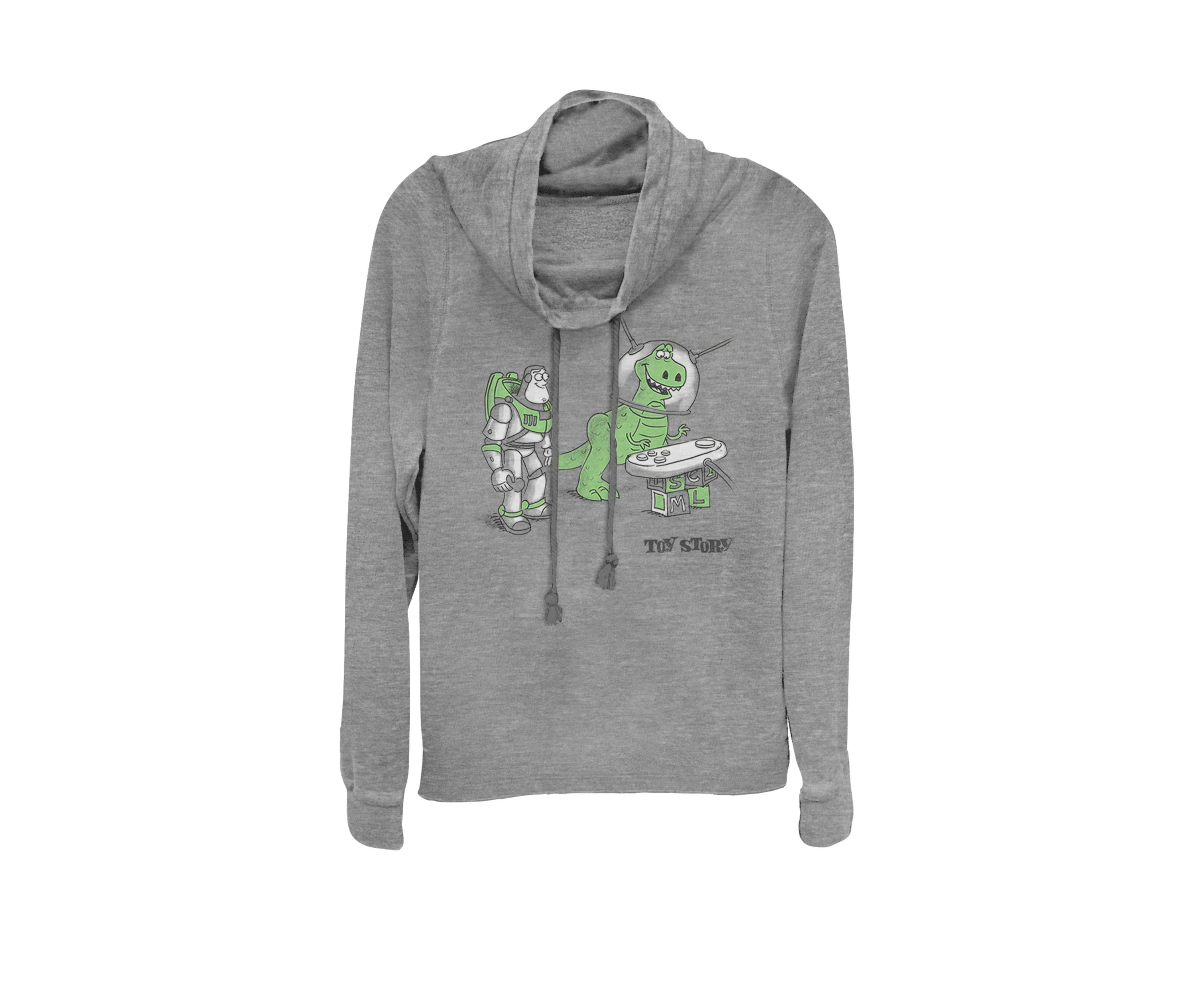 Toy Story Buzz & Rex Lets Play Cartoon Cowl Neck Pullover