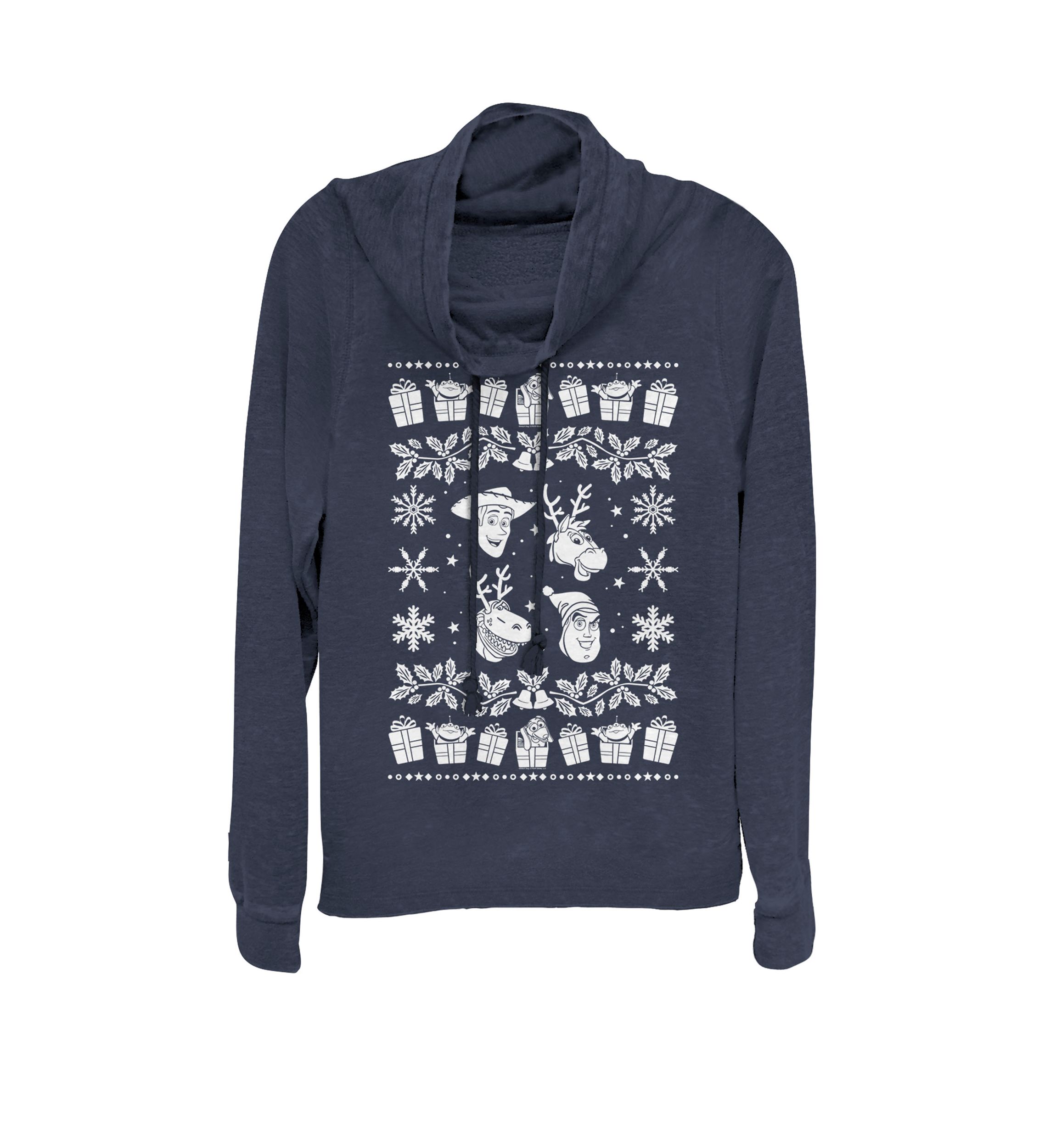 Toy Story Ugly Christmas Sweater Cowl Neck Pullover