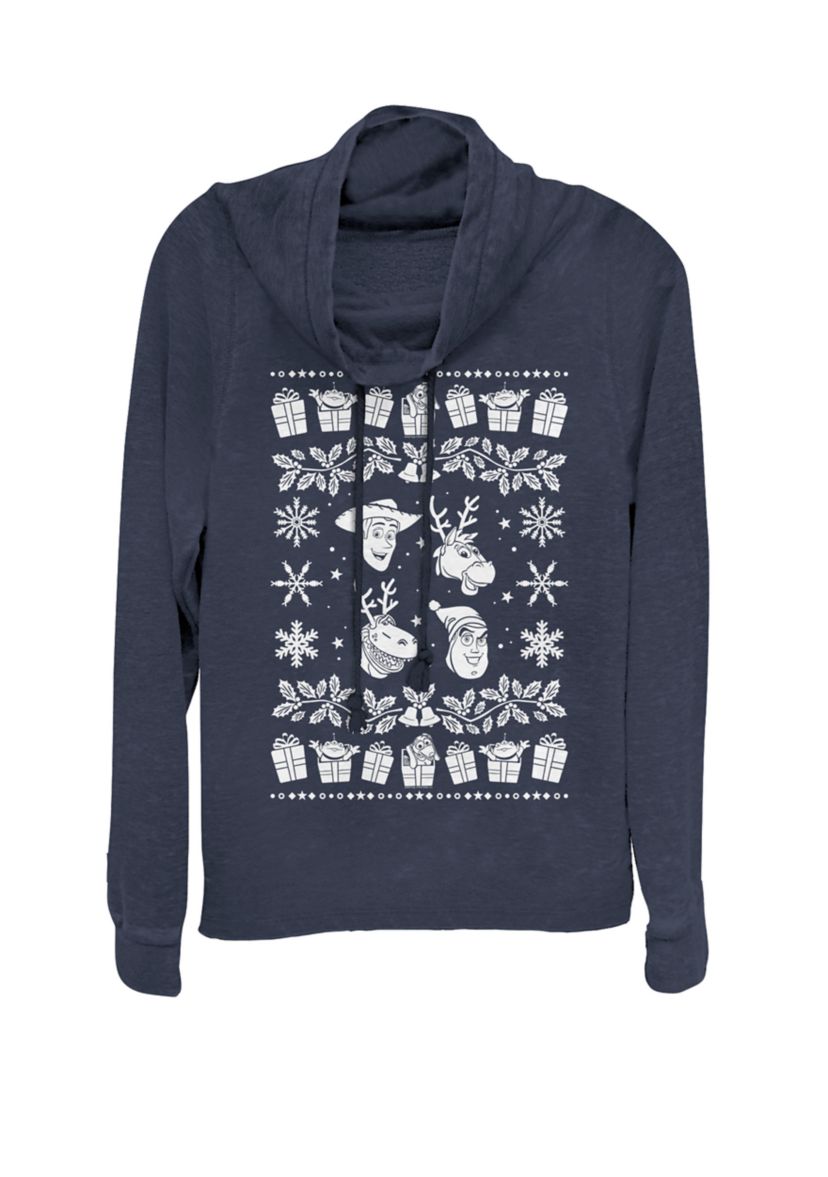 Toy Story Ugly Christmas Sweater Cowl Neck Pullover