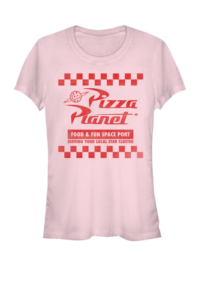 Toy Story Pizza Planet Checkered Logo Short Sleeve Graphic T-Shirt