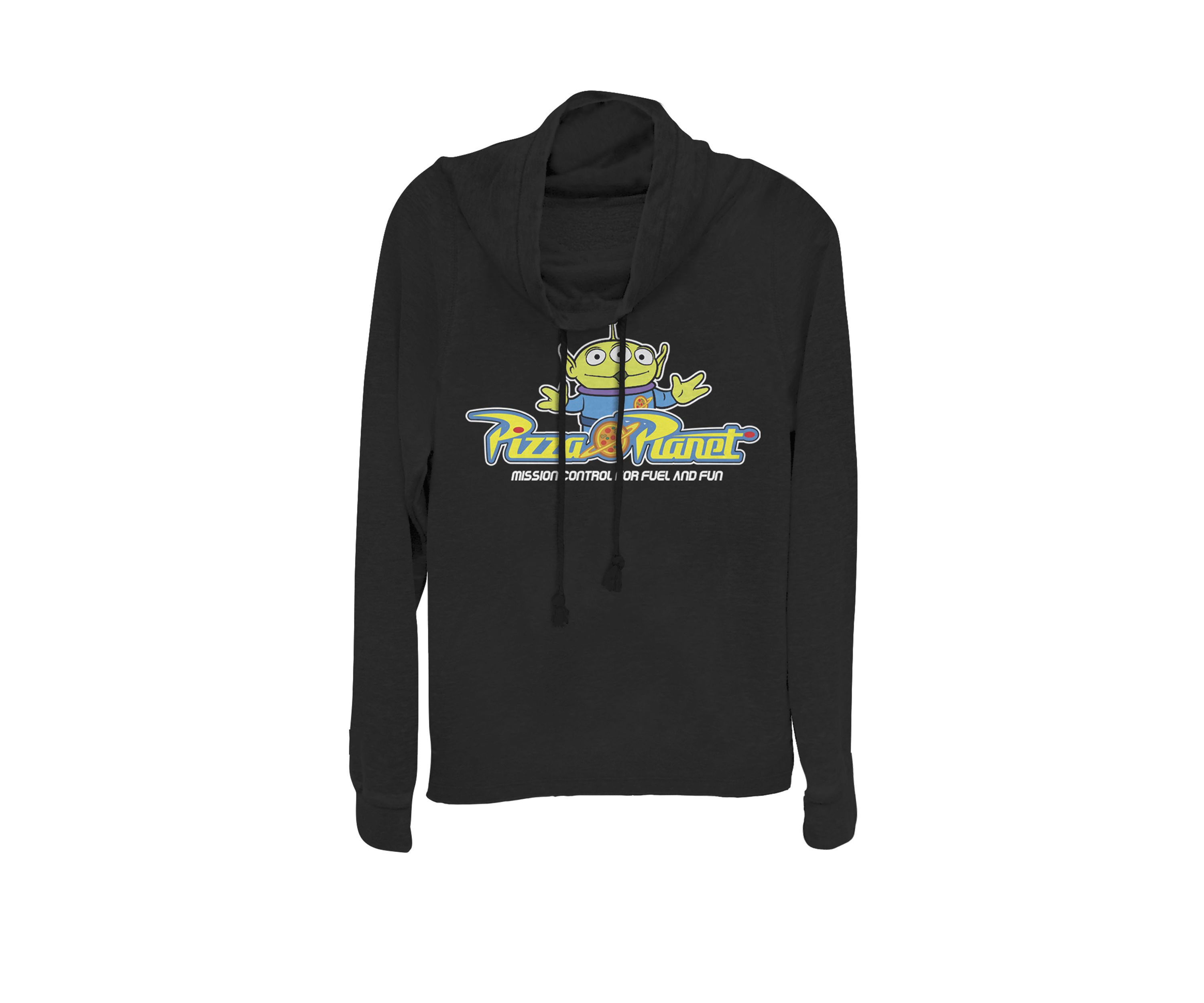 Toy Story Pizza Planet Alien Cowl Neck Graphic Pullover