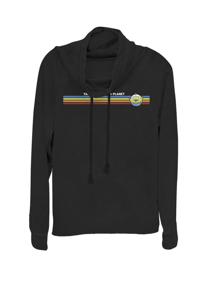 Toy Story Alien Take Me To Pizza Planet Cowl Neck Pullover