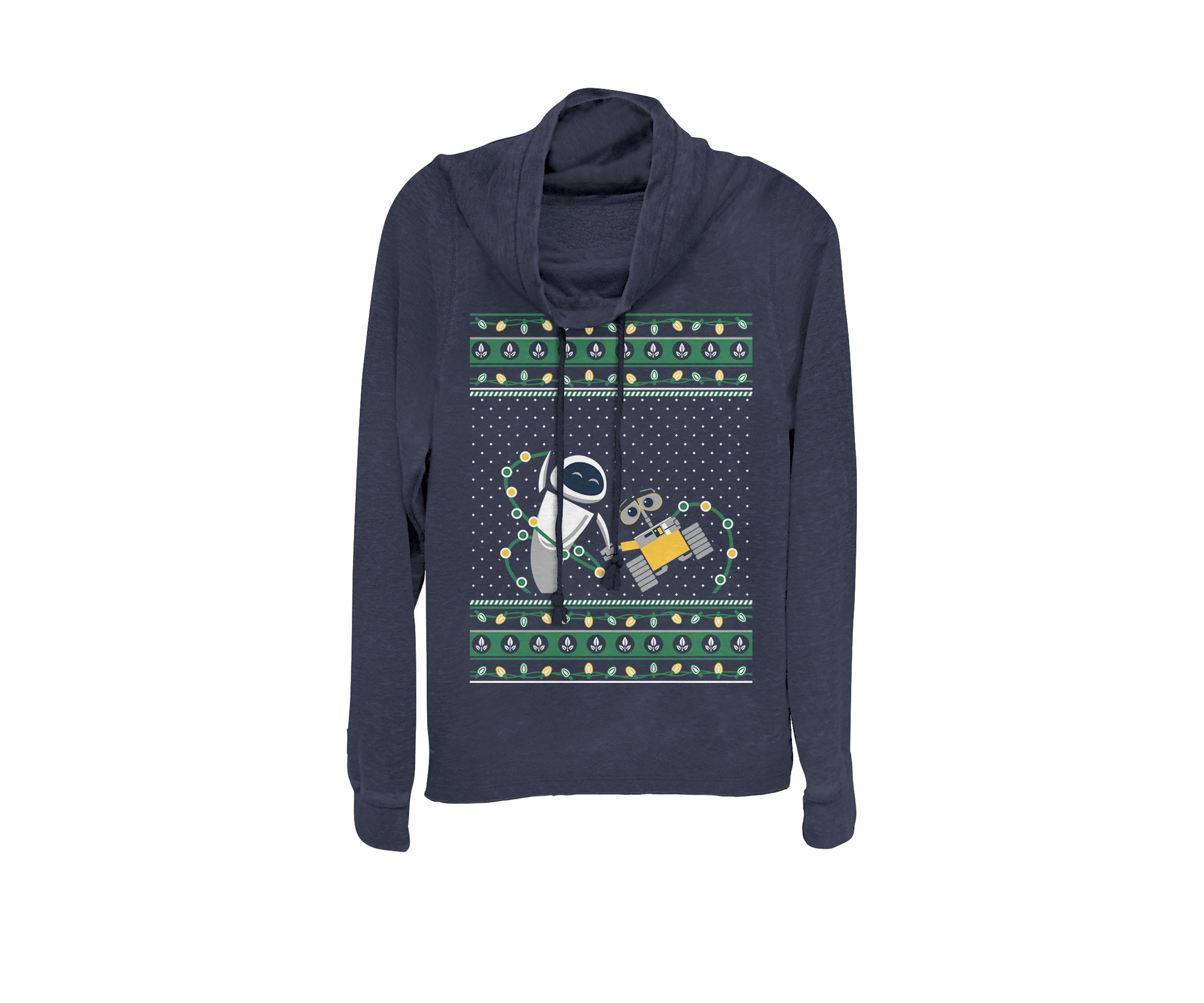 Wall-E Eve Ugly Christmas Sweater Cowl Neck Pullover