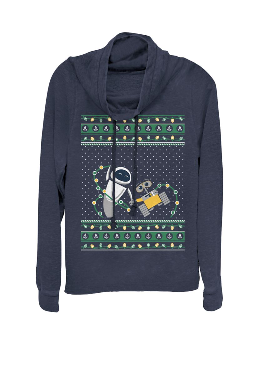 Wall-E Eve Ugly Christmas Sweater Cowl Neck Pullover