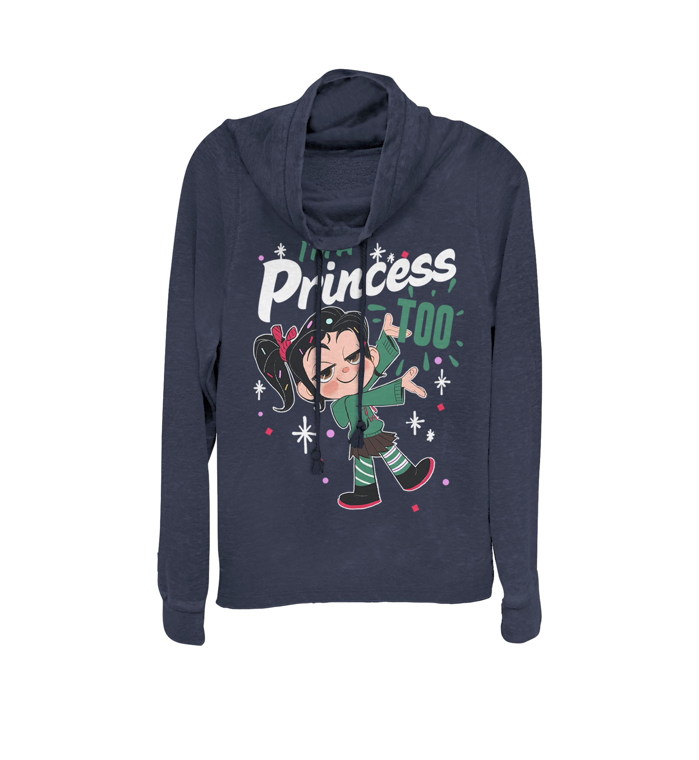 Wreck-It Ralph 2 Princess Logo Cowl Neck Pullover