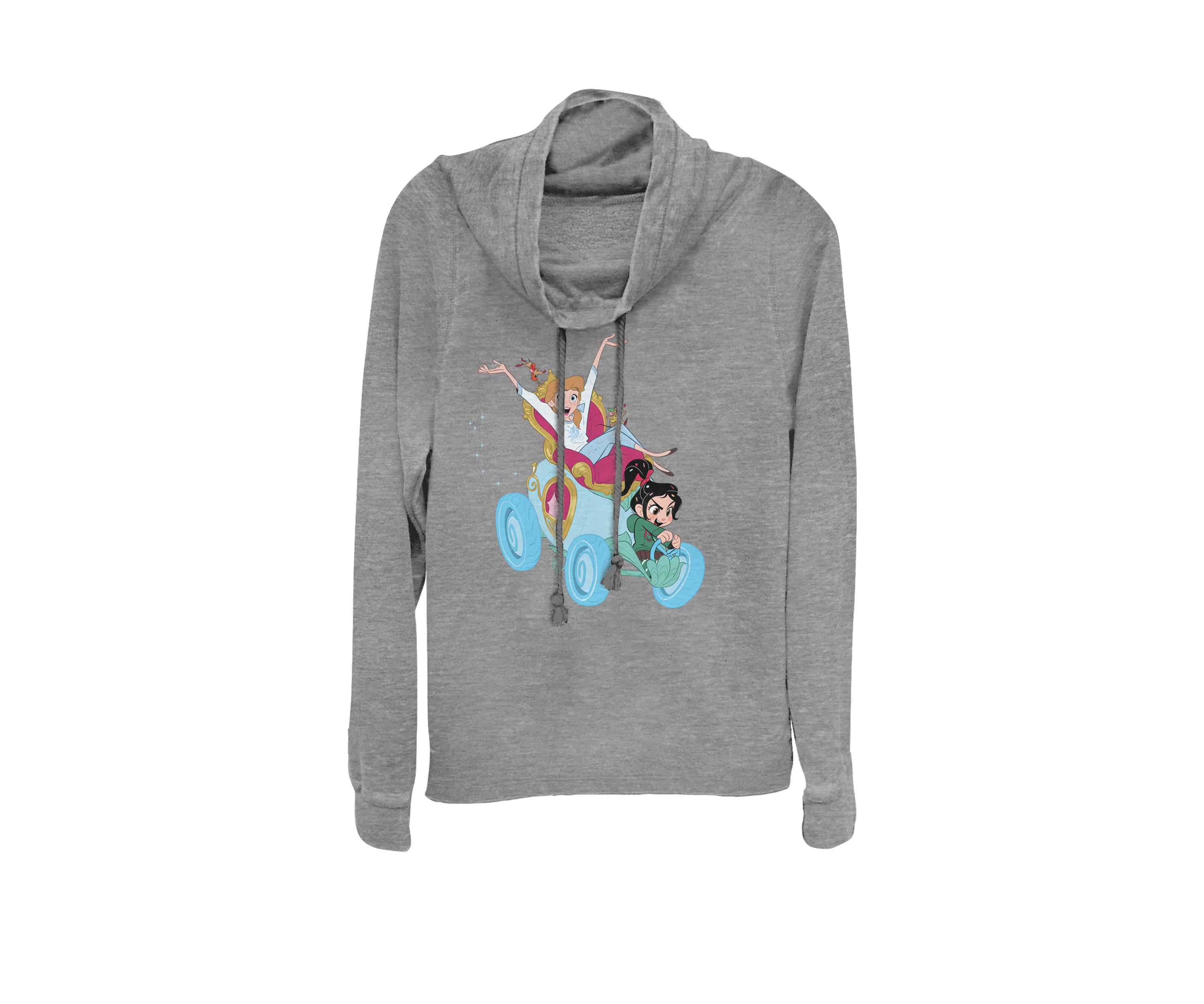 Wreck-It Ralph 2 Comfy Princess Cinderella Cowl Neck Graphic Pullover