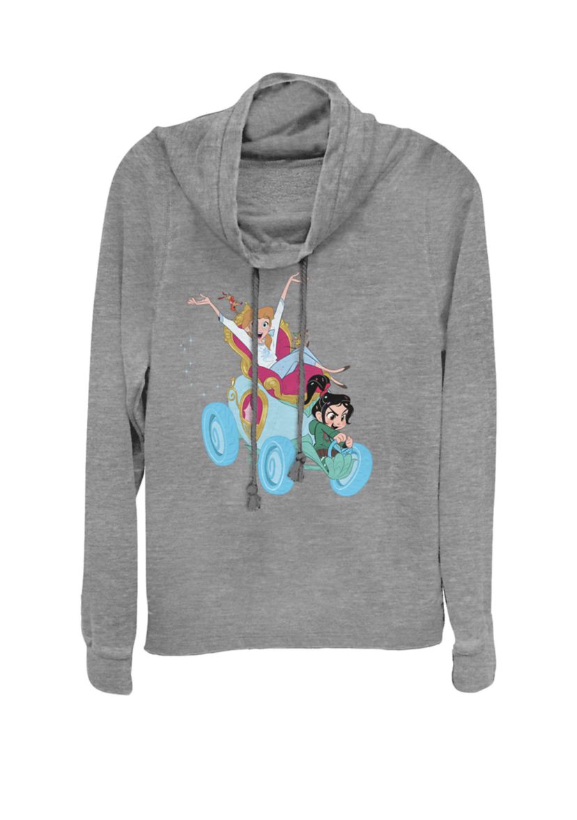 Wreck-It Ralph 2 Comfy Princess Cinderella Cowl Neck Graphic Pullover