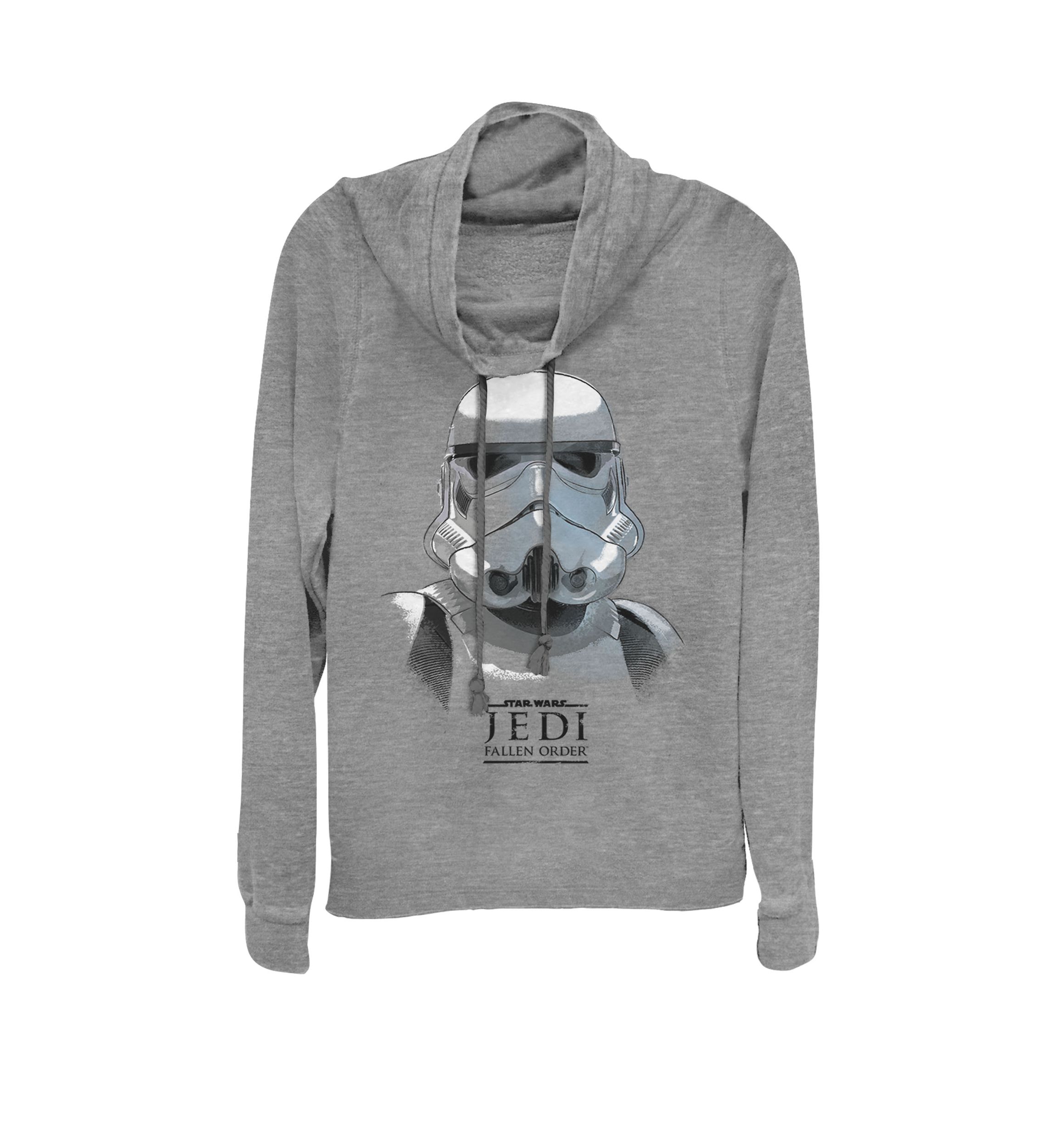 Jedi Fallen Order Stormtrooper Helmet Sketch Cowl Neck Graphic Pullover