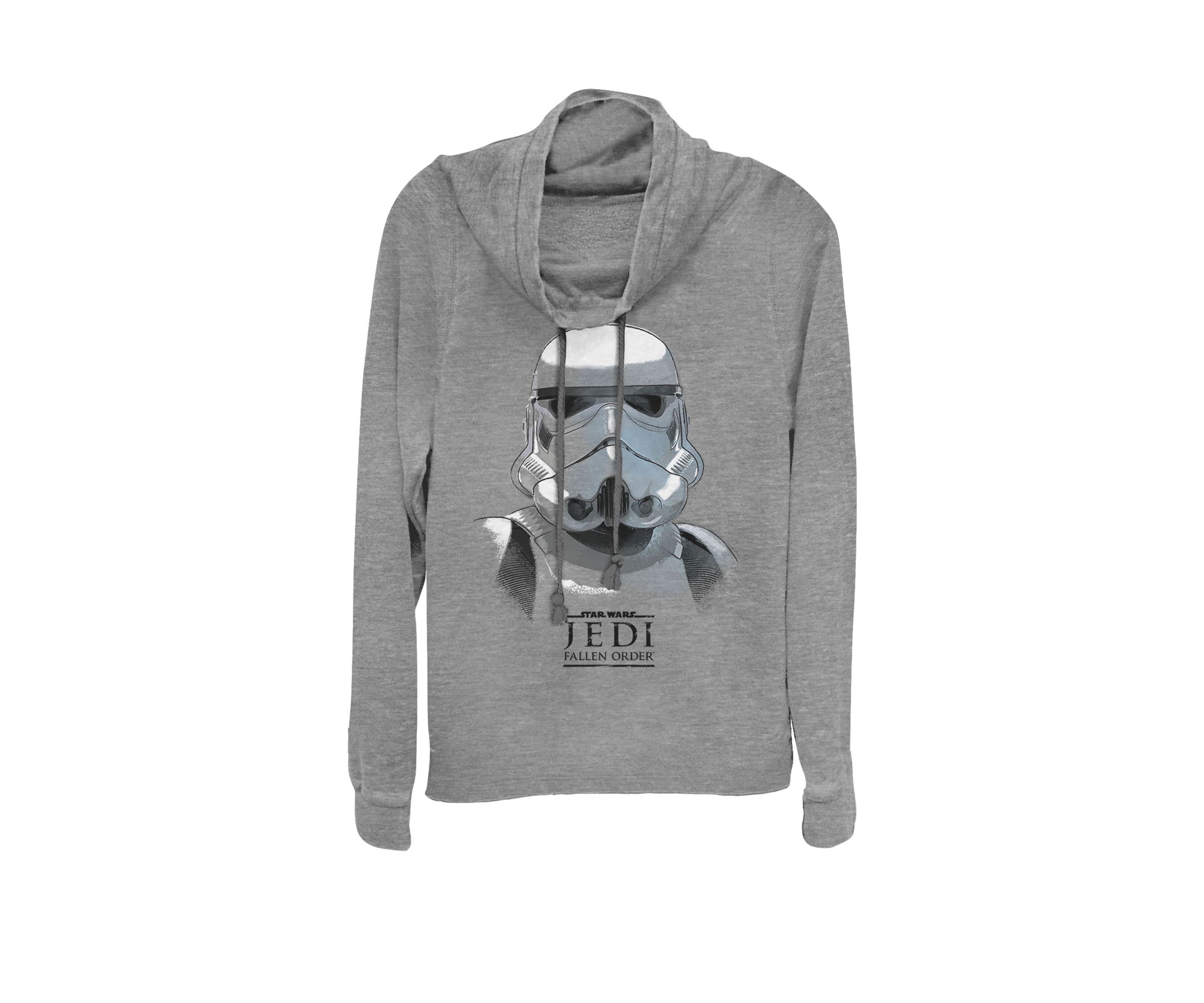 Jedi Fallen Order Stormtrooper Helmet Sketch Cowl Neck Graphic Pullover