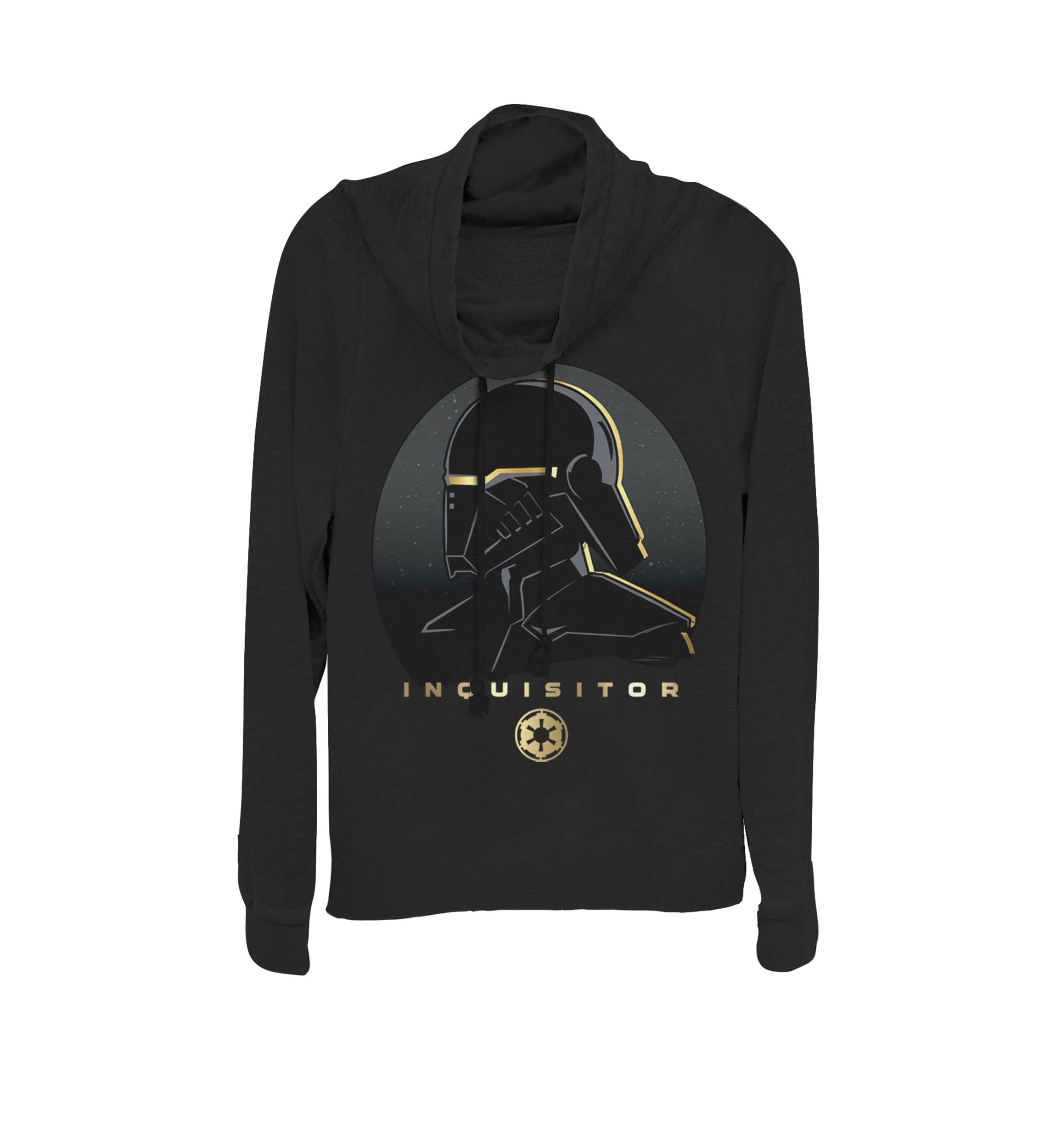 Jedi Fallen Order Golden Inquisitor Cowl Neck Graphic Pullover