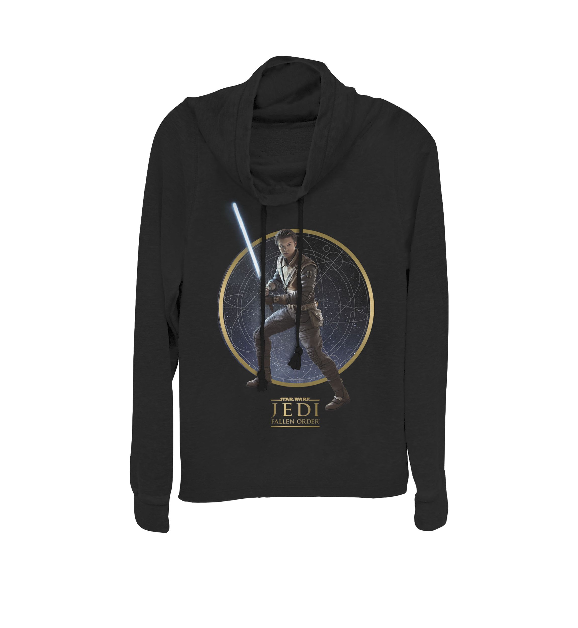 Jedi Fallen Order Cal Kestis Lightsaber Pose Cowl Neck Graphic Pullover