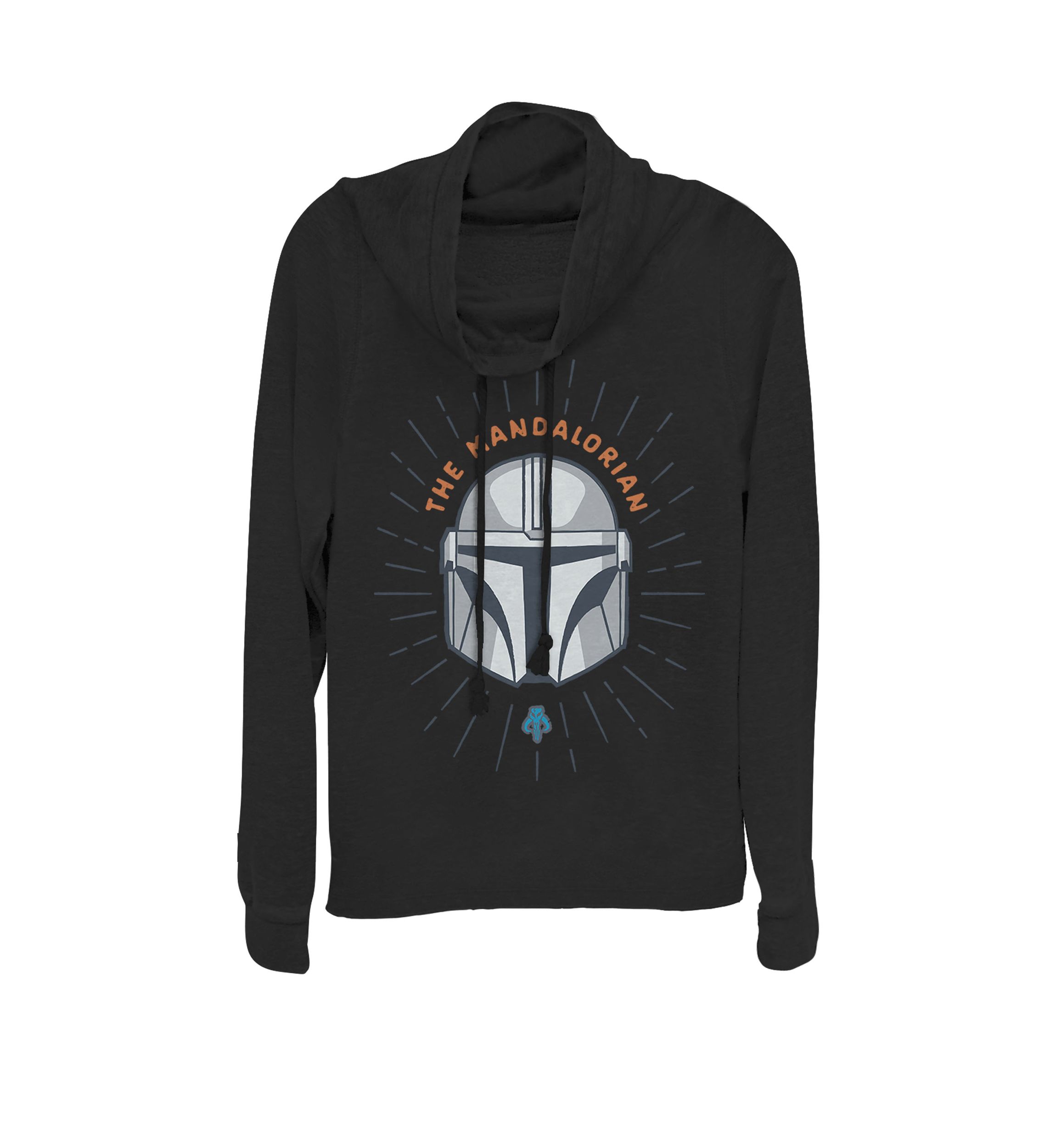 The Mandalorian Boba Fett Helmet Cowl Neck Graphic Pullover