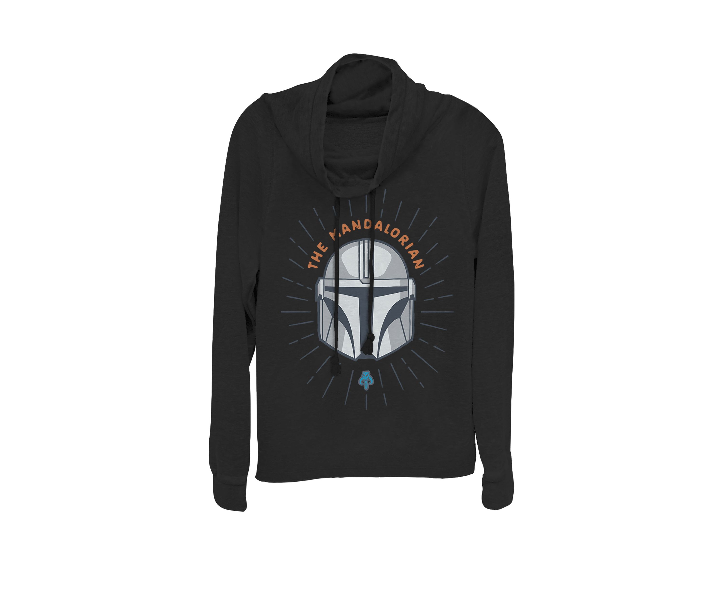 The Mandalorian Boba Fett Helmet Cowl Neck Graphic Pullover