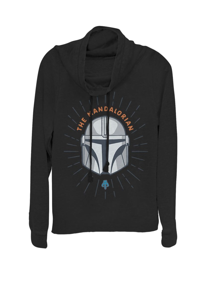 The Mandalorian Boba Fett Helmet Cowl Neck Graphic Pullover