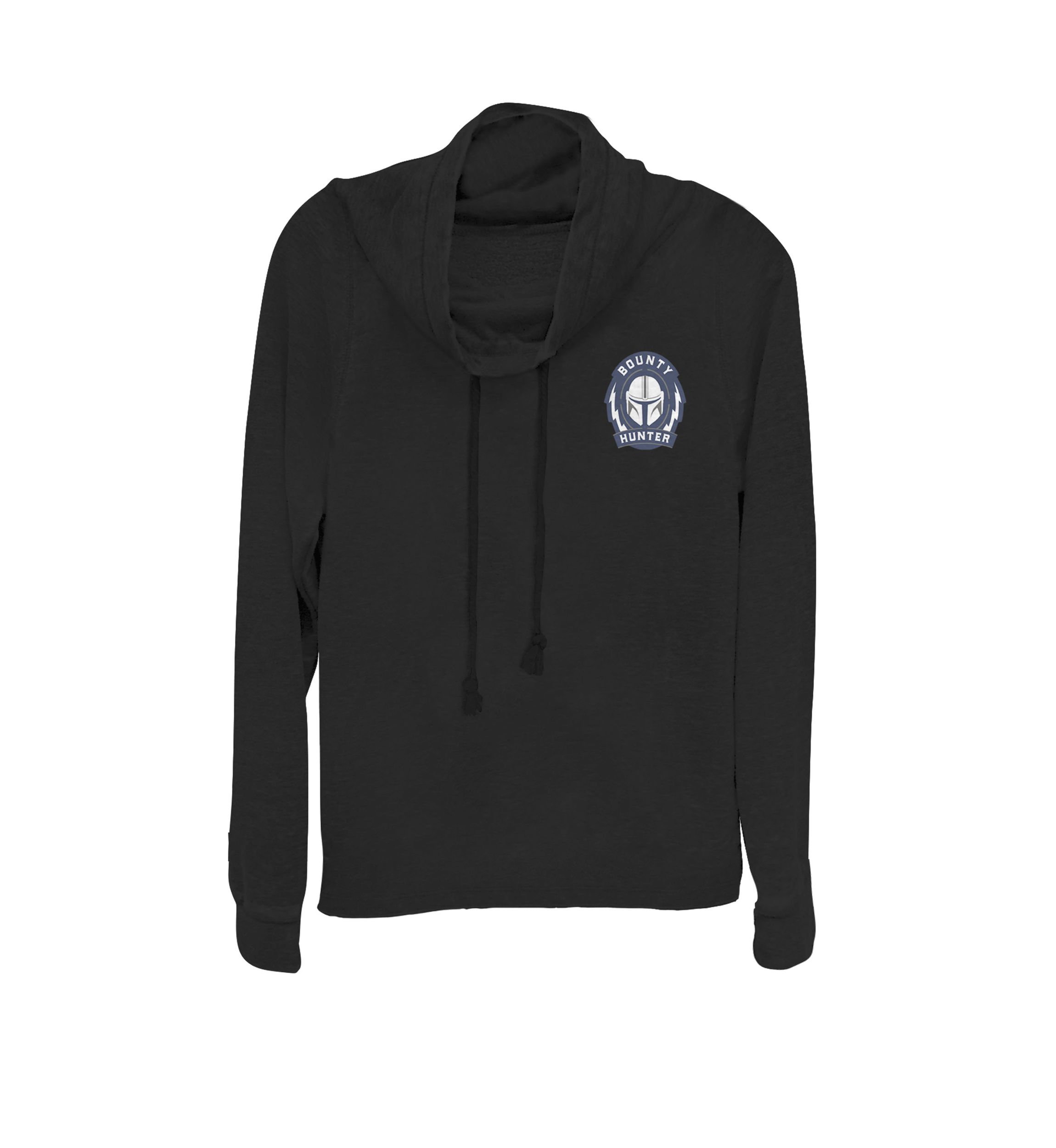 The Mandalorian Boba Fett Bounty Hunter Left Chest Logo Cowl Neck Graphic Pullover
