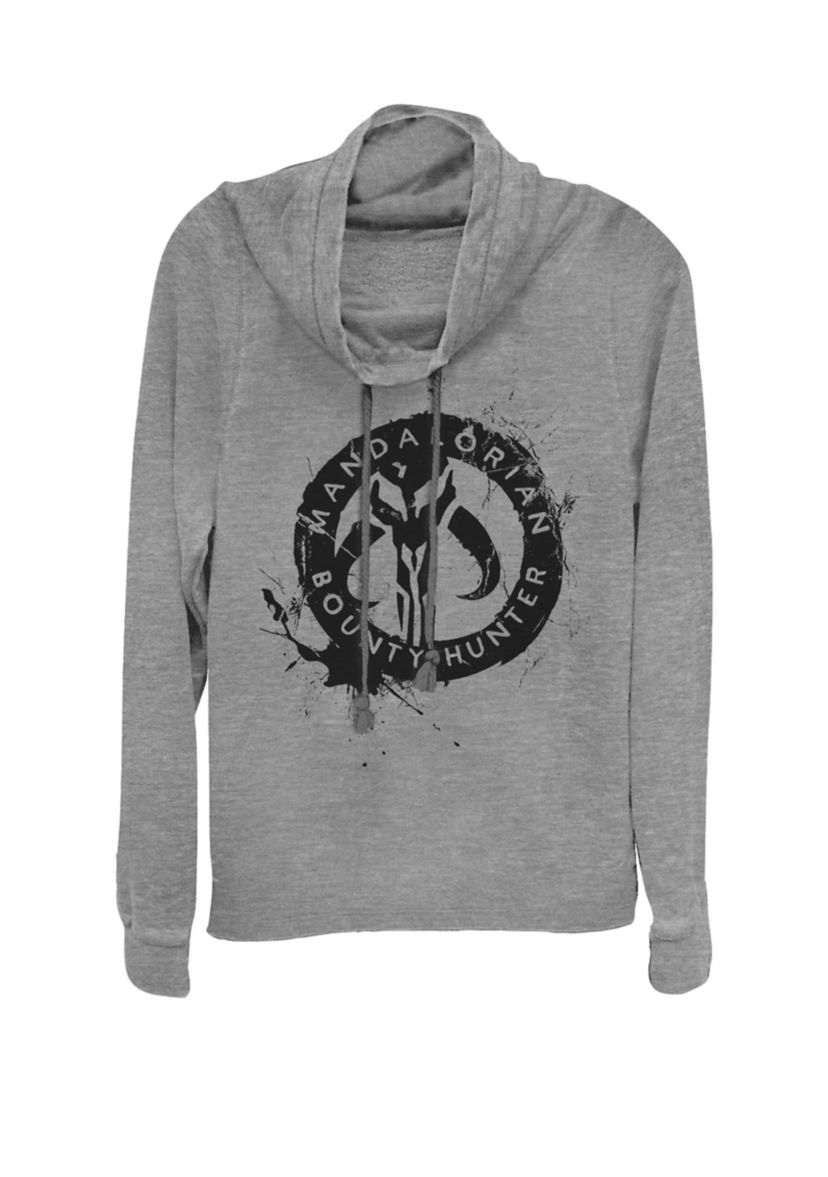 The Mandalorian Bounty Hunter Logo Graphic Cowl Neck Pullover