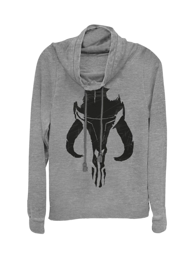 The Mandalorian Bounty Hunter Logo Graphic Cowl Neck Pullover