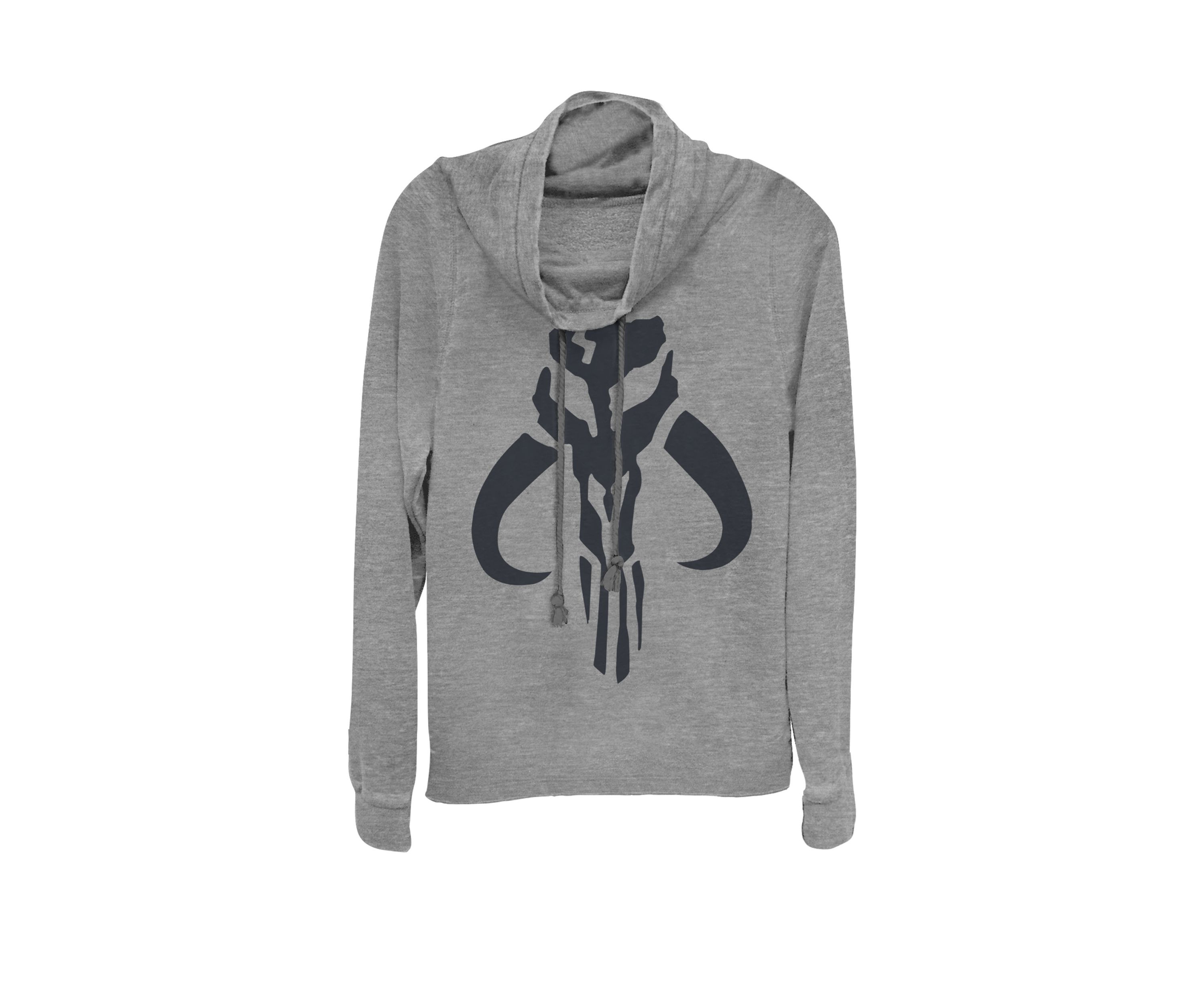 The Mandalorian Simple Logo Cowl Neck Graphic Pullover