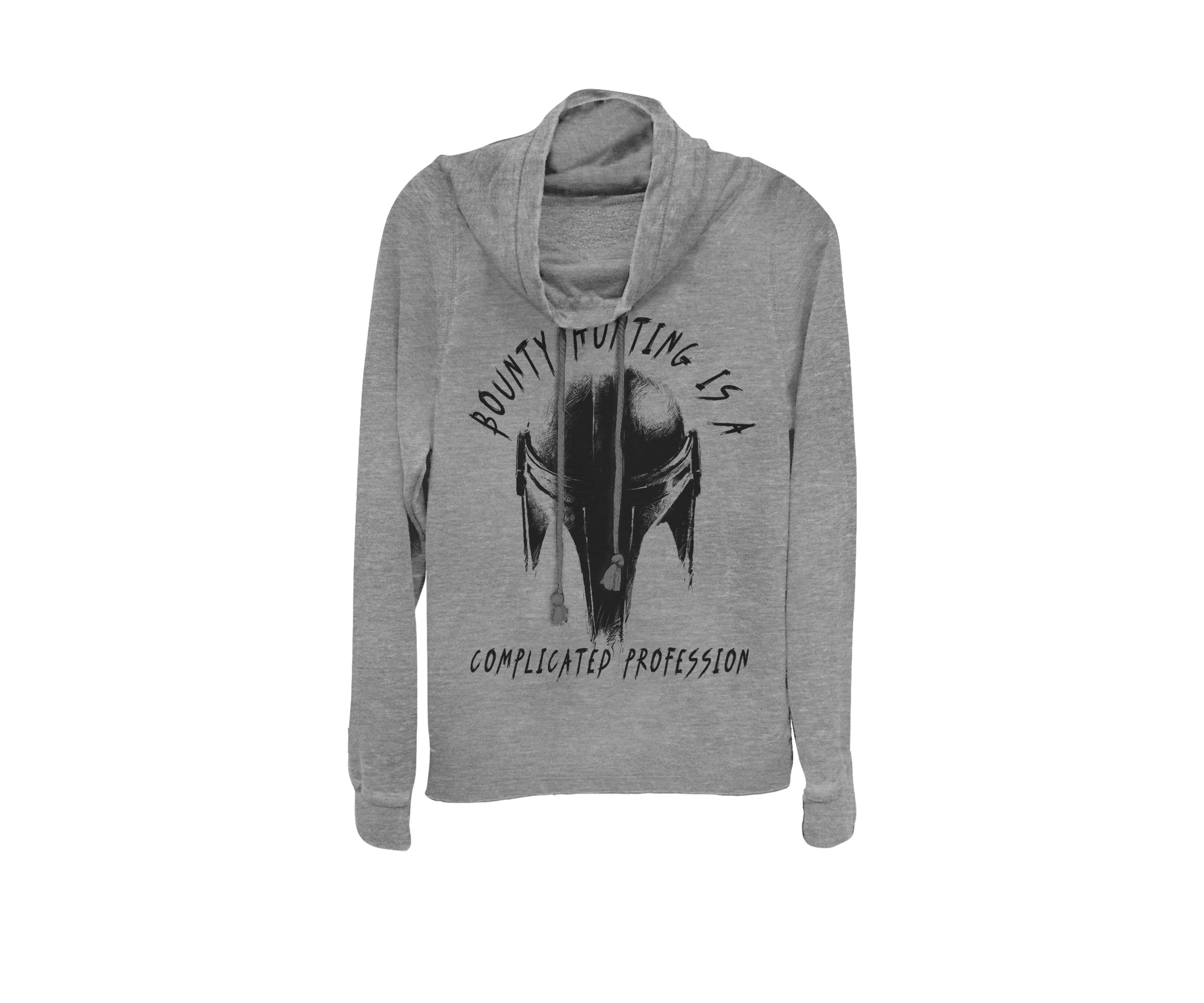 The Mandalorian Bounty Hunting Is A Complicated Profession Graphic Cowl Neck Pullover
