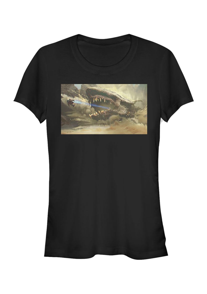 Juniors MandoMon Epi Reaction Graphic T-Shirt