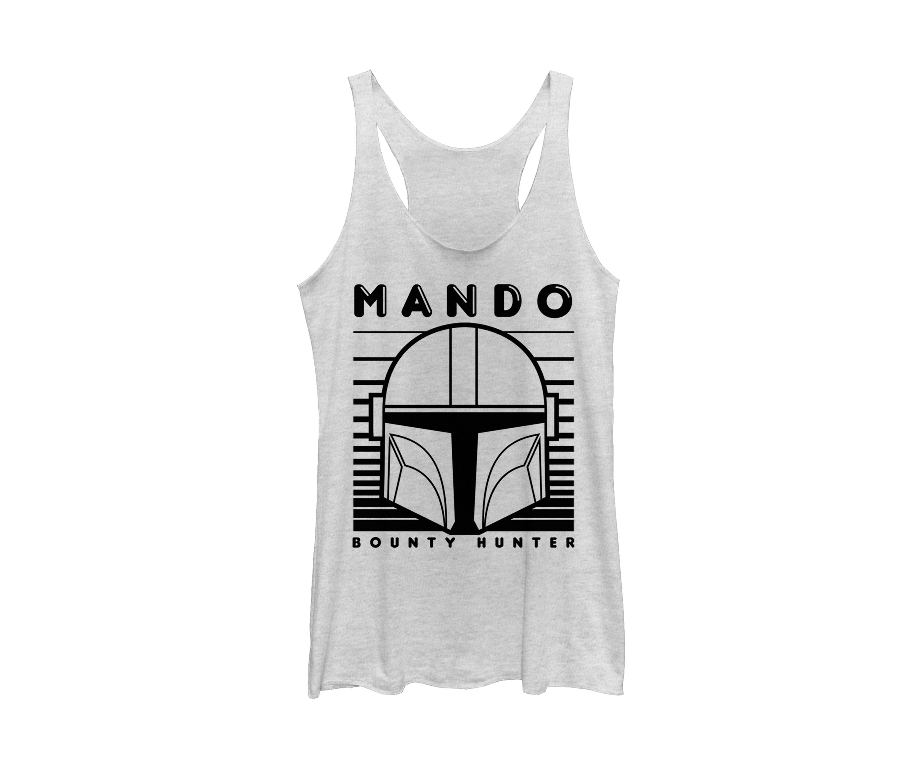 Juniors Mando One Color Simple Graphic Tank