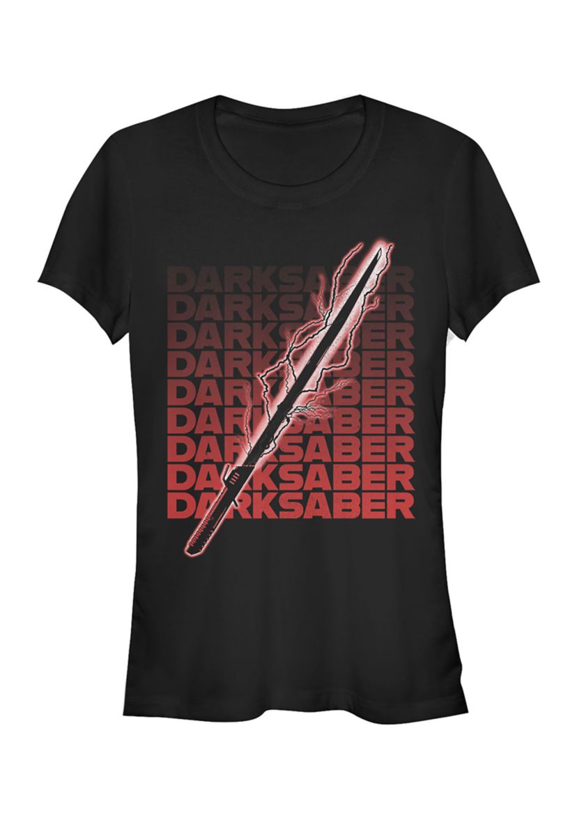 Juniors  Darksaber Text Graphic T-Shirt