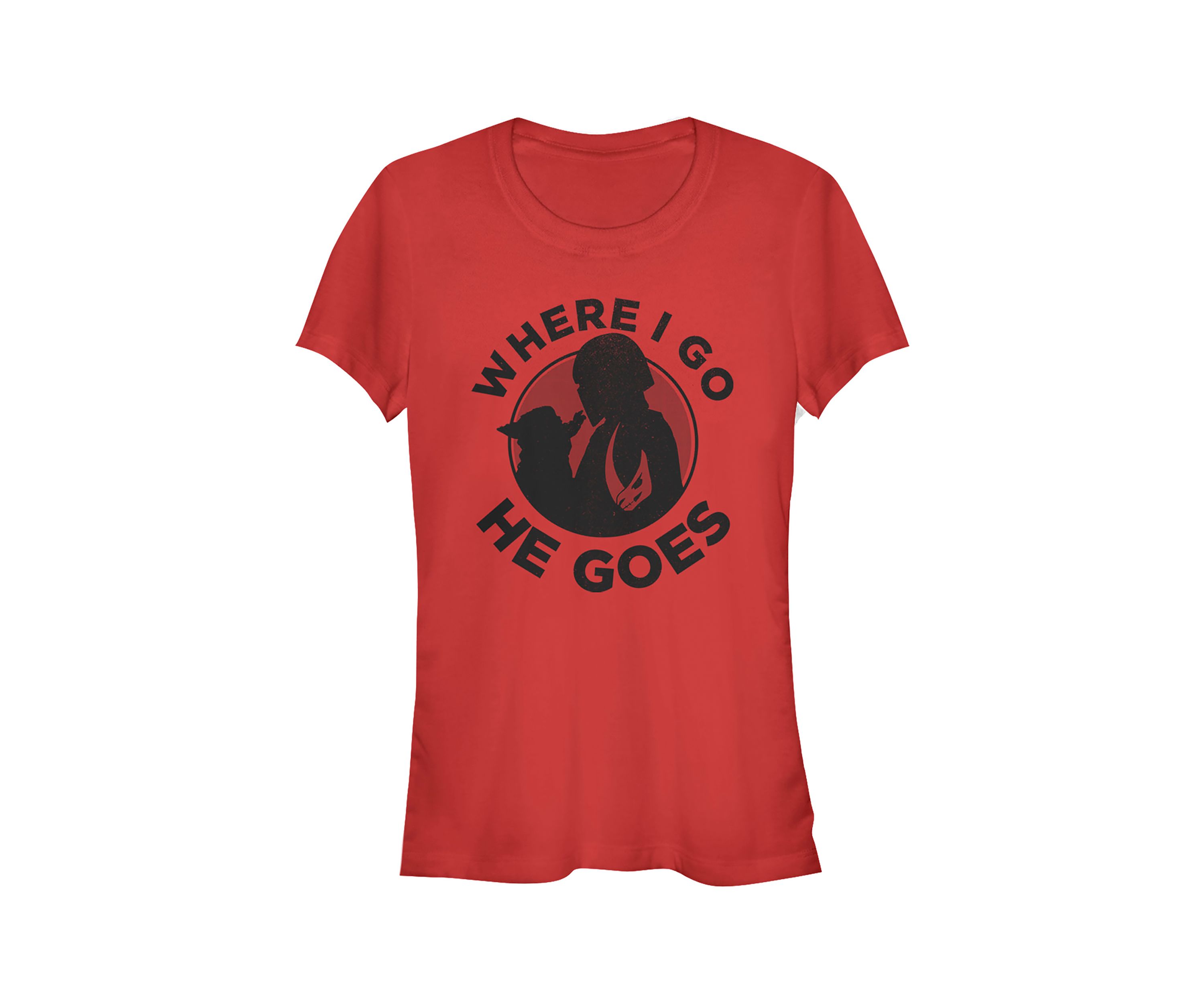 Juniors Where I Go He Goes Graphic T-Shirt