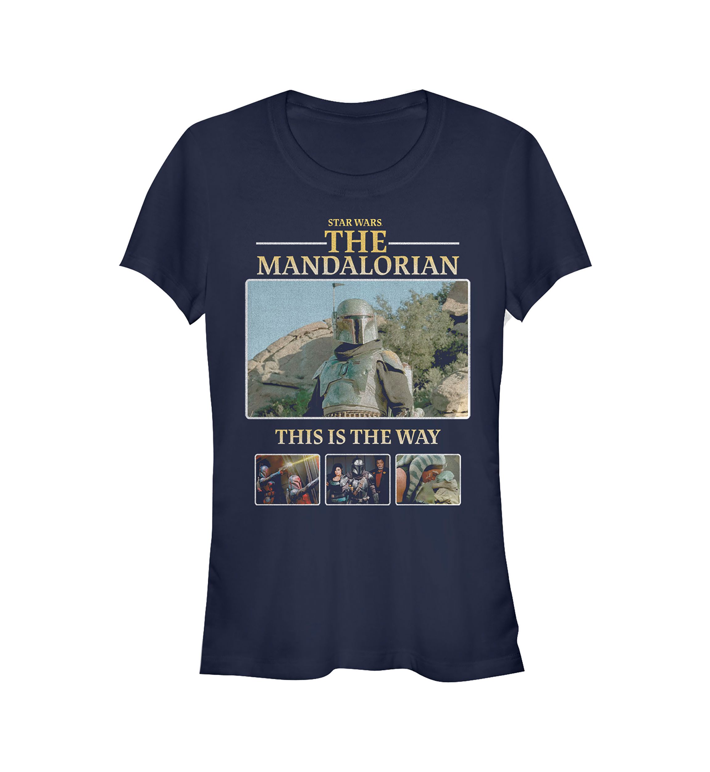 Juniors MandoMon Epi6  United Against Graphic T-Shirt