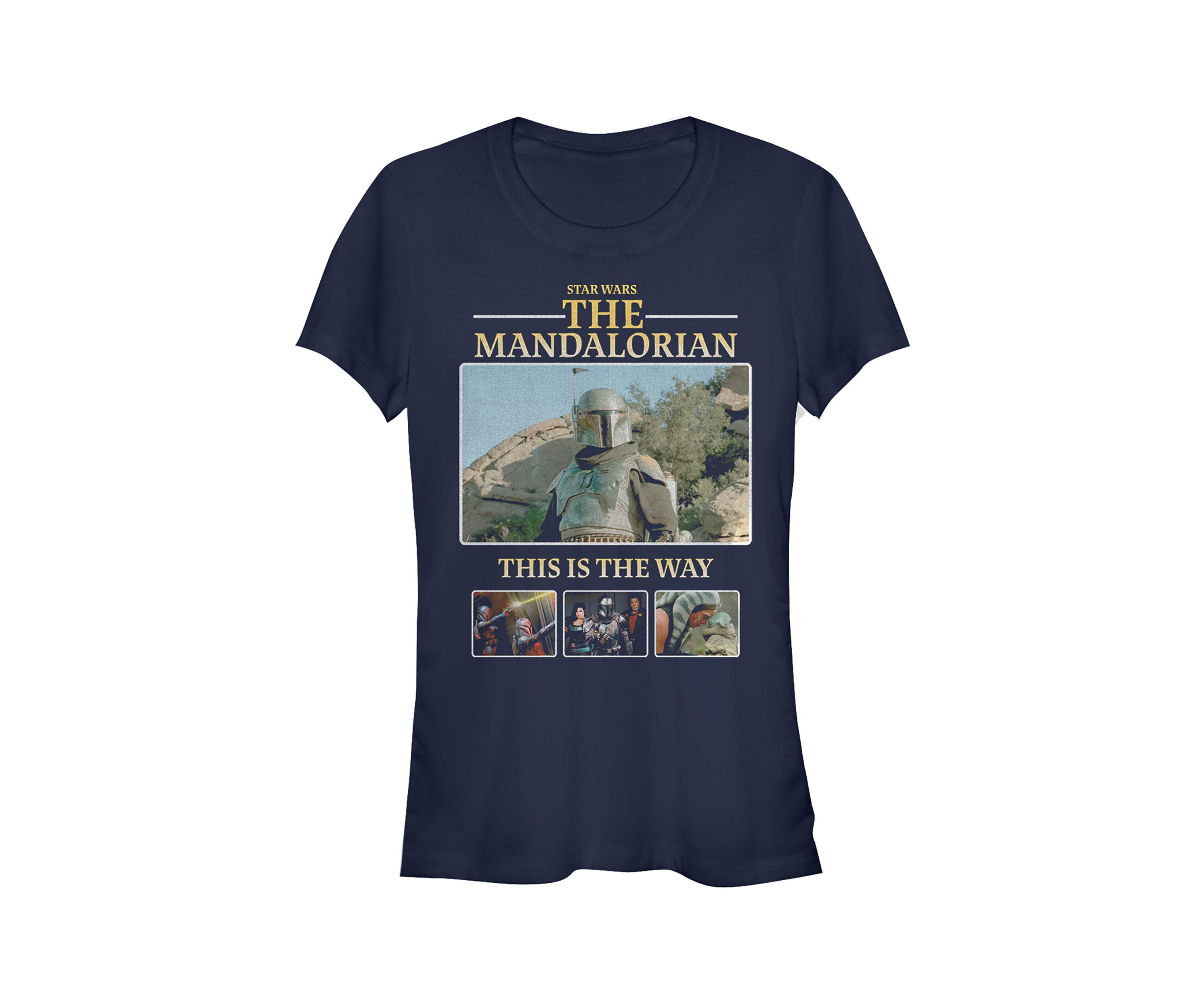 Juniors MandoMon Epi6  United Against Graphic T-Shirt