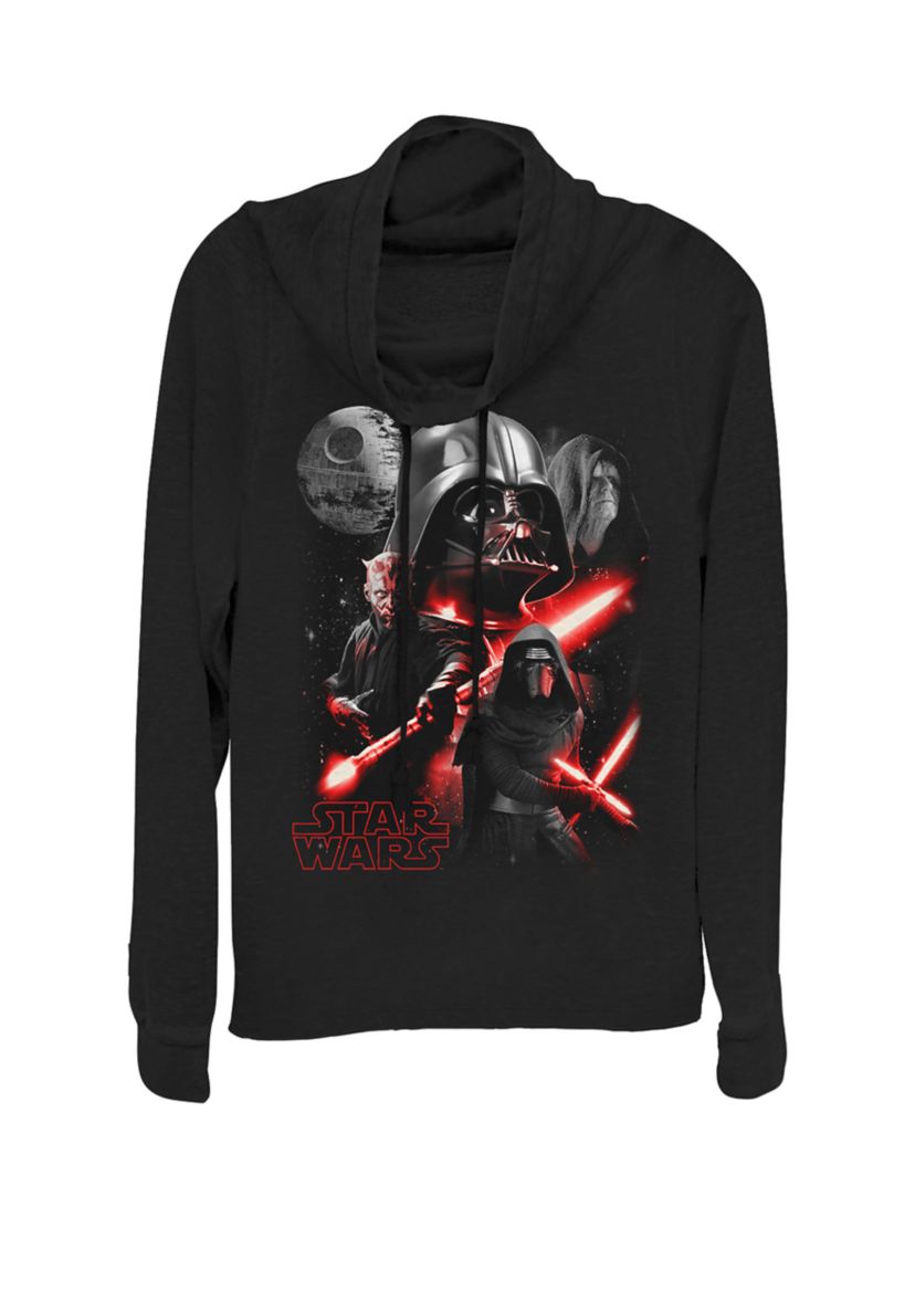 Darth Vader Darth Maul Kylo Ren Villains Graphic Cowl Neck Pullover