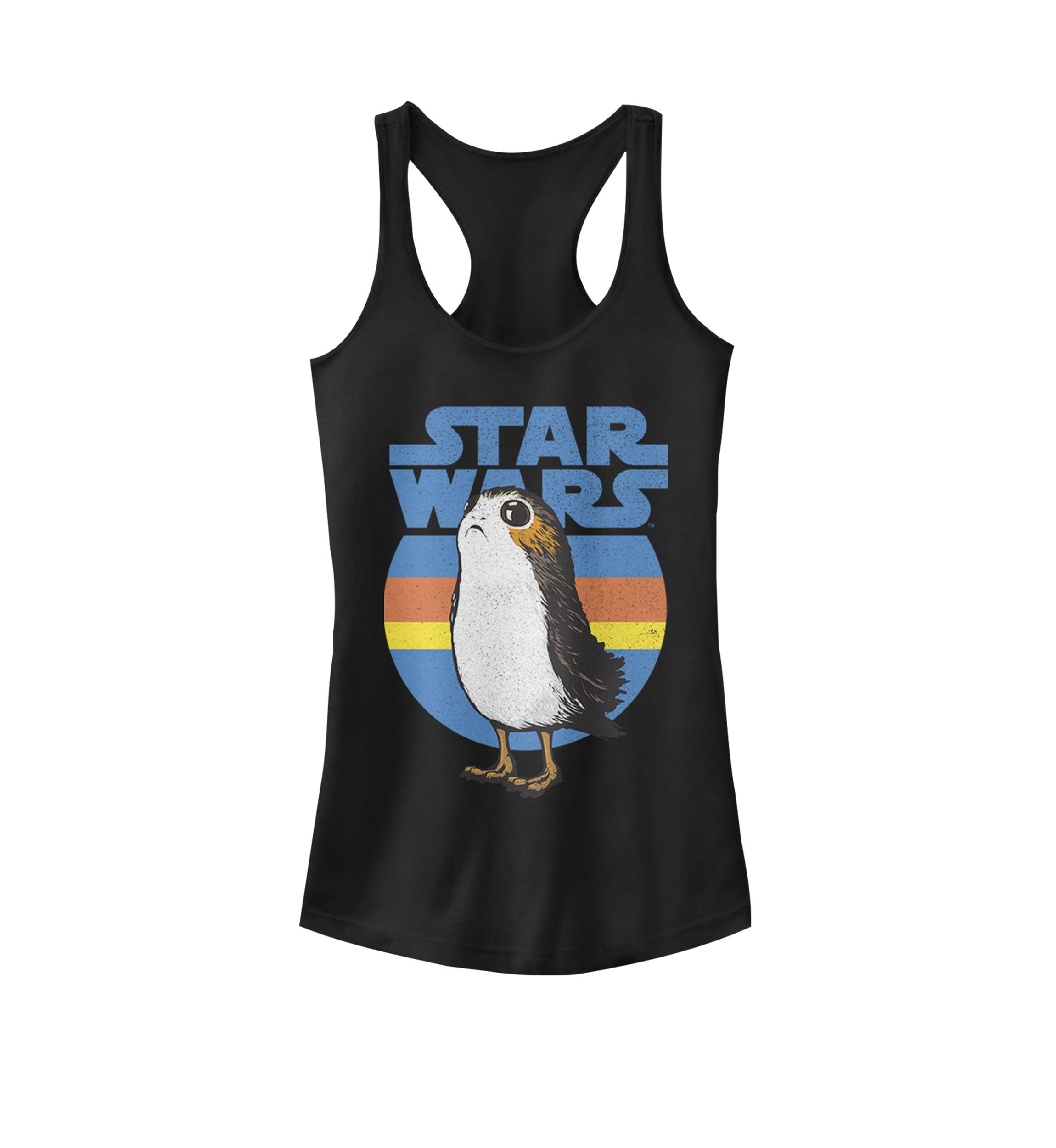Simple Porg Portrait Graphic Racerback Tank