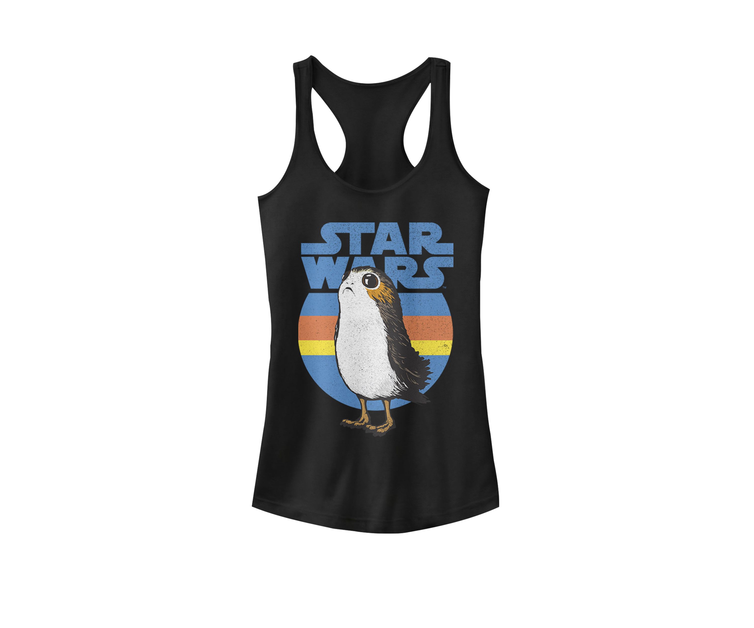 Simple Porg Portrait Graphic Racerback Tank