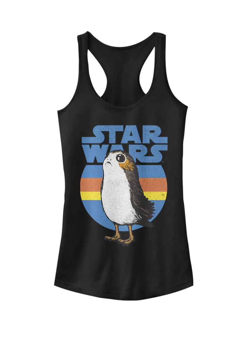 Simple Porg Portrait Graphic Racerback Tank