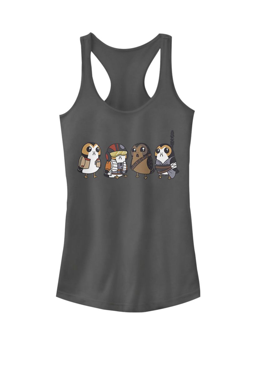 Womens Porgs As Characters Graphic Racerback Tank
