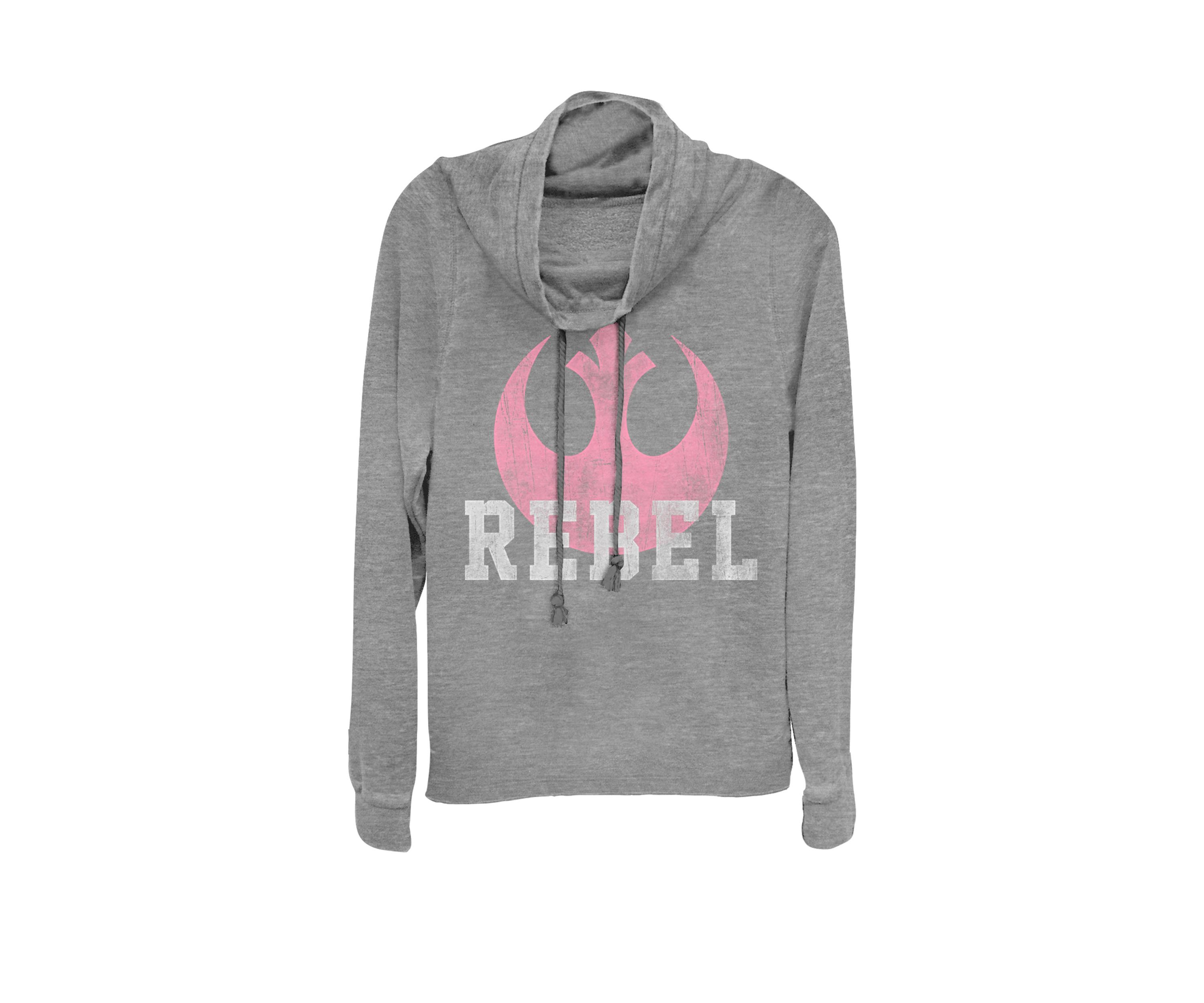 Juniors Rebel Desert Lace Cowl Neck Graphic Pullover
