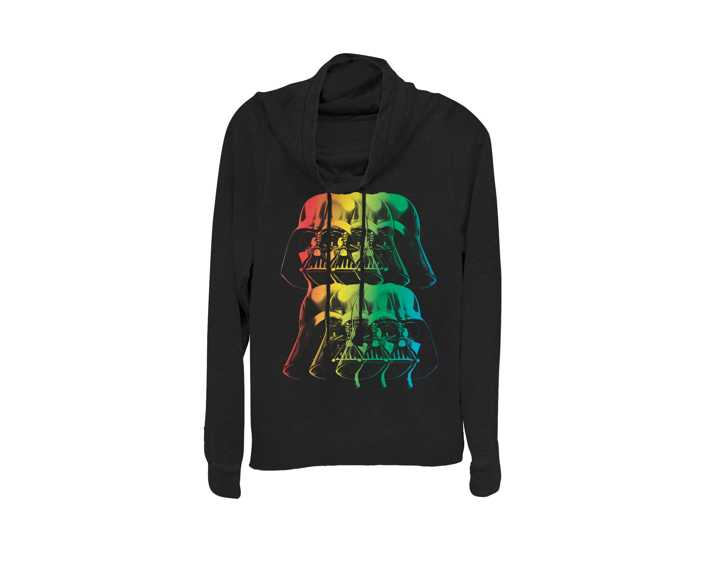Darth Vader Rainbow Helmets Cowl Neck Pullover