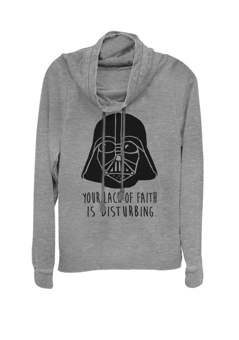 Darth Vader Your Lack Of Faith Is Disturbing Cowl Neck Pullover