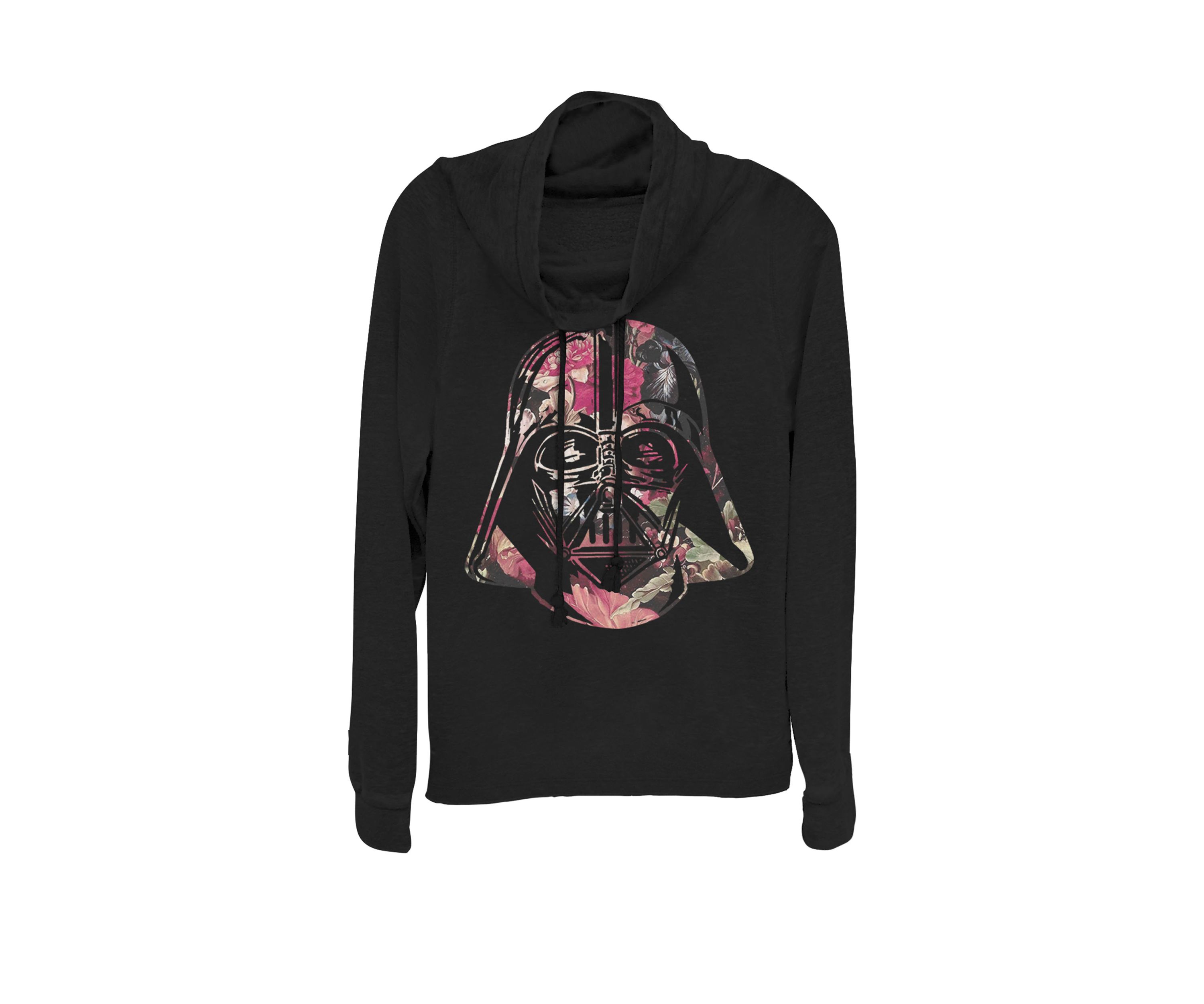 Darth Vader Floral Print Cowl Neck Pullover