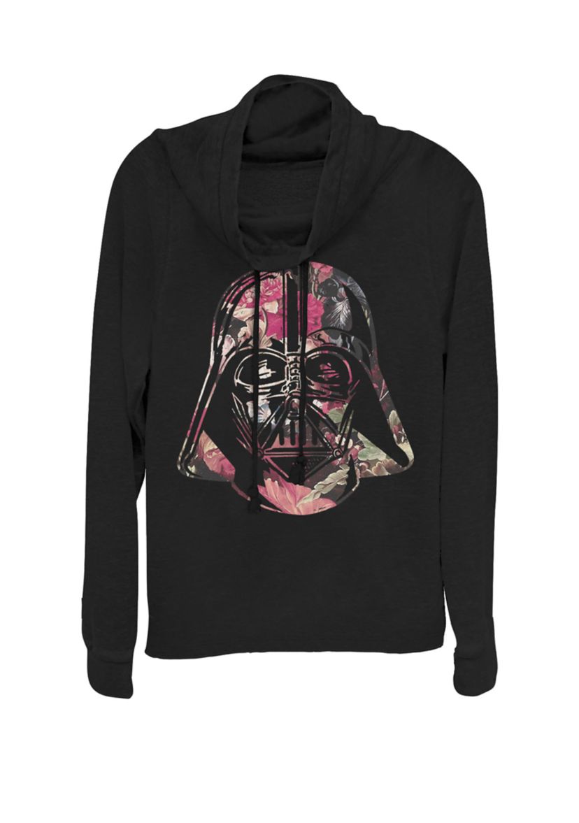 Darth Vader Floral Print Cowl Neck Pullover