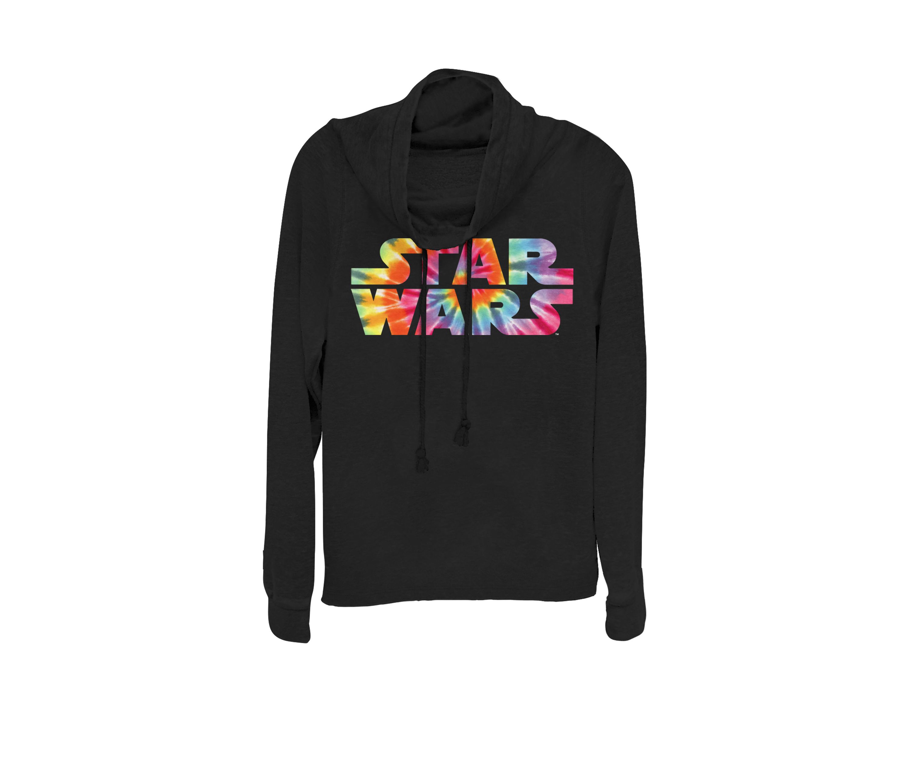 Tie Dye Logo Fill Cowl Neck Pullover