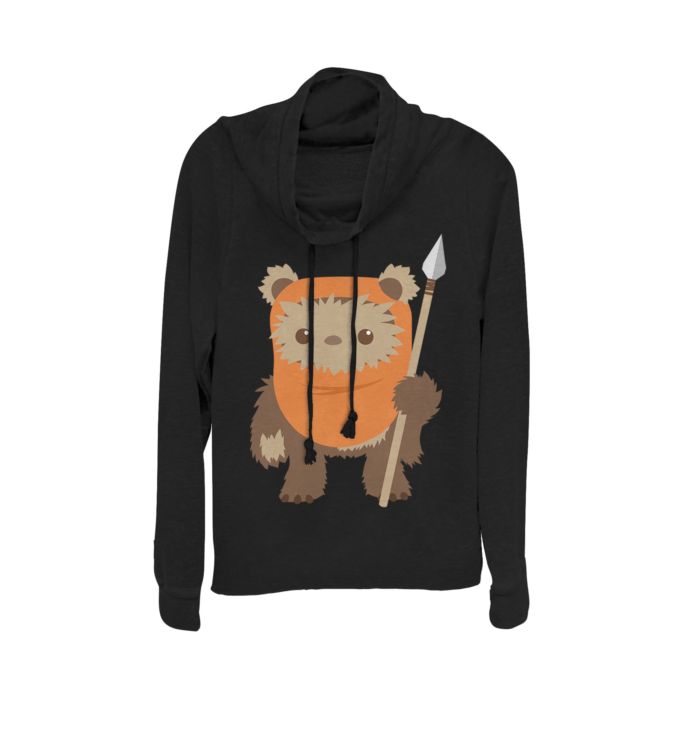 Wicket Ewok Chibi Kawaii Cute Cowl Neck Pullover