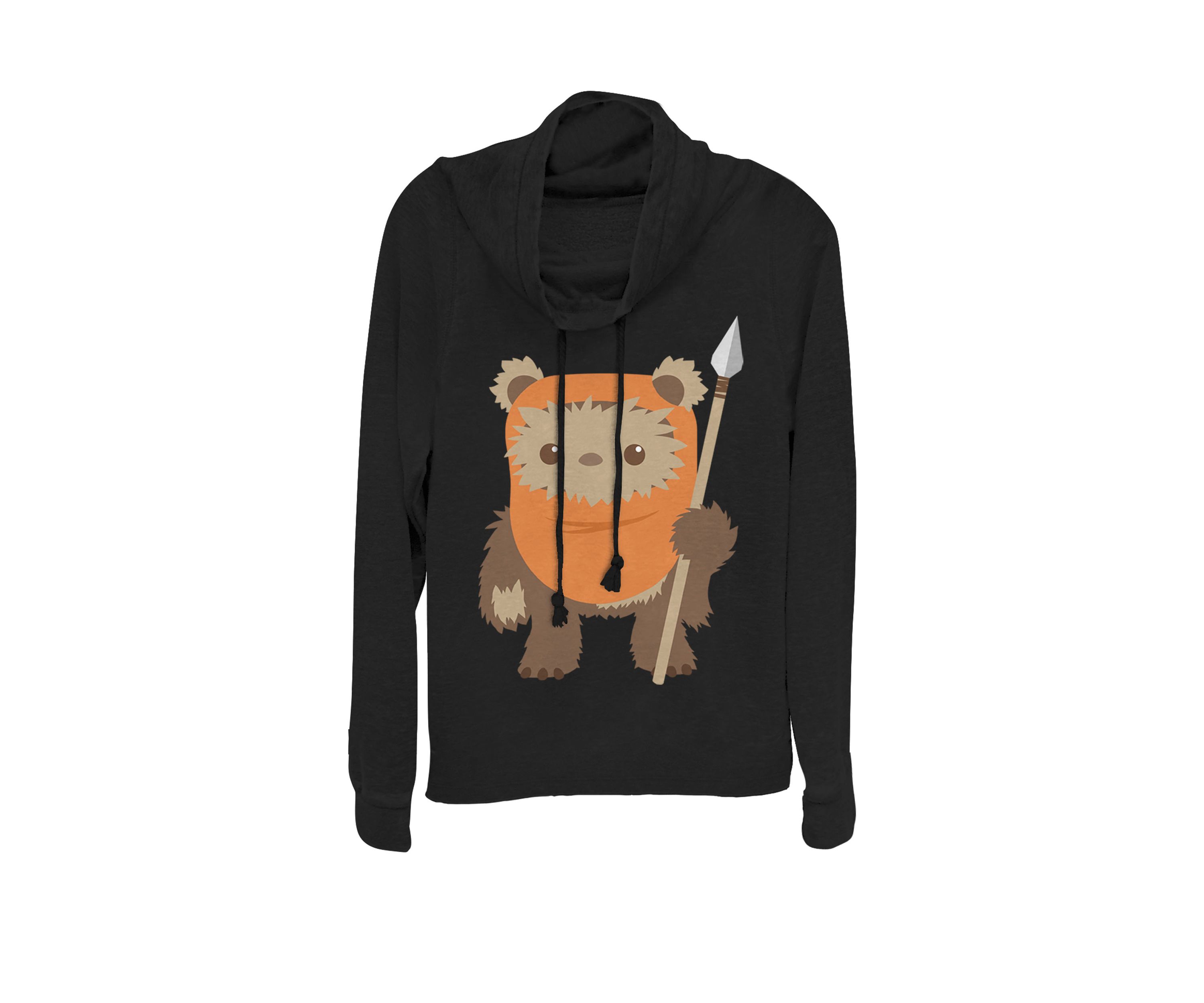 Wicket Ewok Chibi Kawaii Cute Cowl Neck Pullover