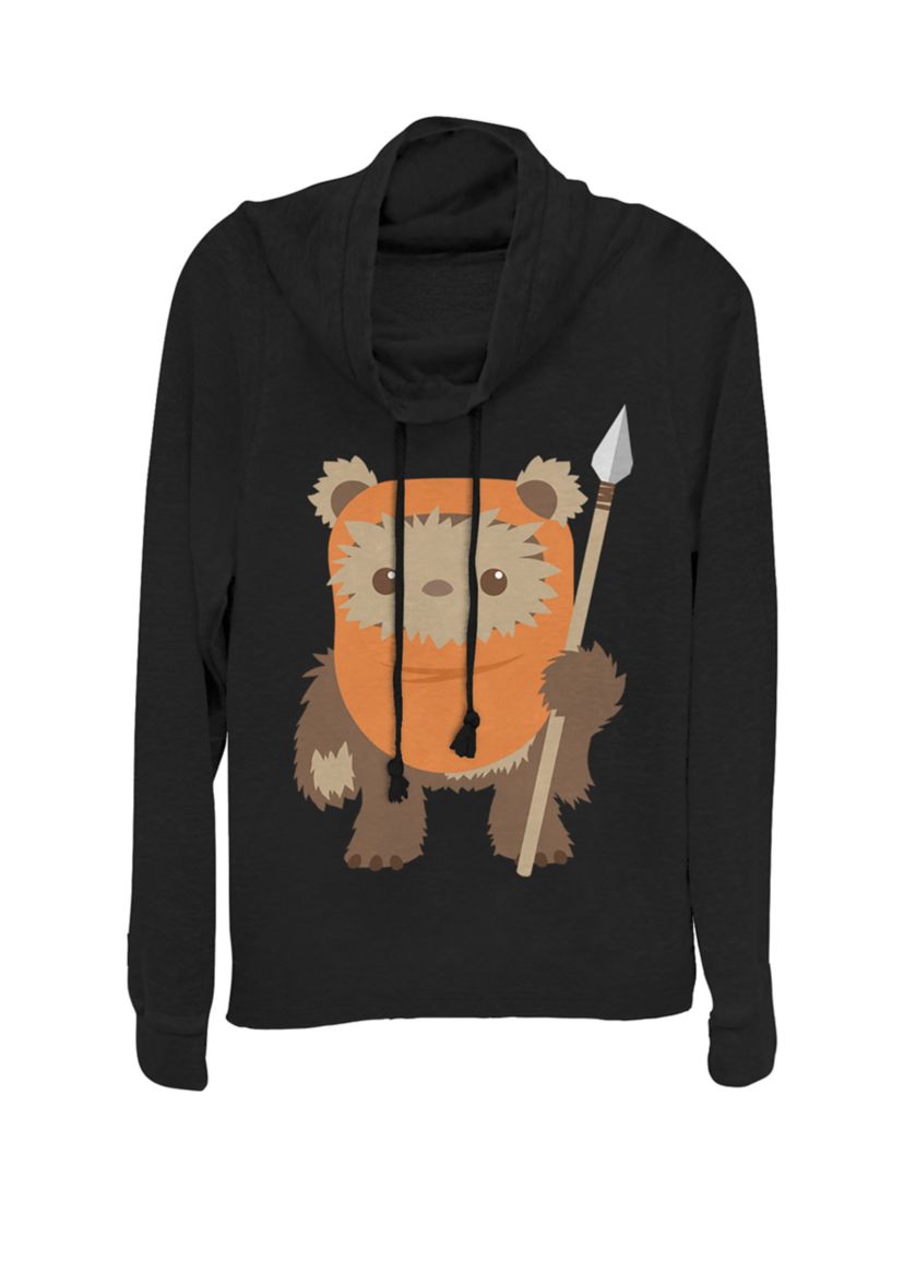 Wicket Ewok Chibi Kawaii Cute Cowl Neck Pullover