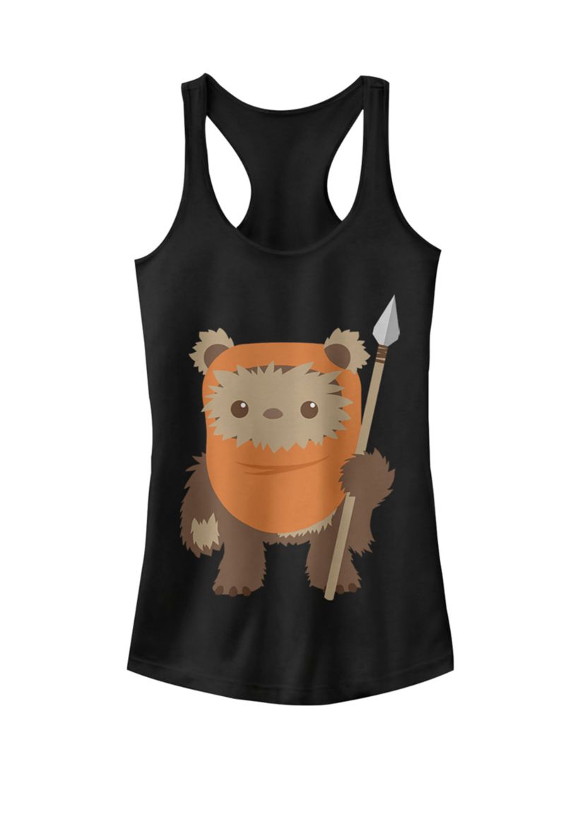 Womens Wicket Ewok Chibi Kawaii Cute Graphic Racerback Tank