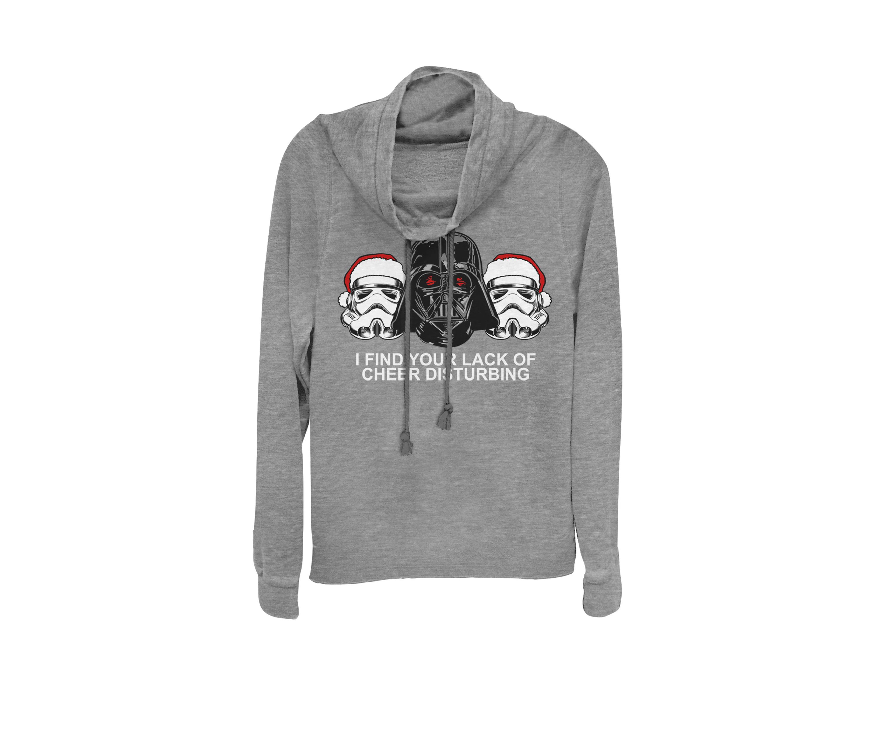 Christmas Darth Vader Troopers I Find Your Lack Of Cheer Disturbing Cowl Neck Pullover