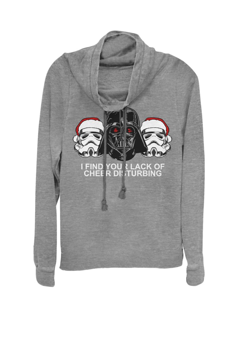 Christmas Darth Vader Troopers I Find Your Lack Of Cheer Disturbing Cowl Neck Pullover
