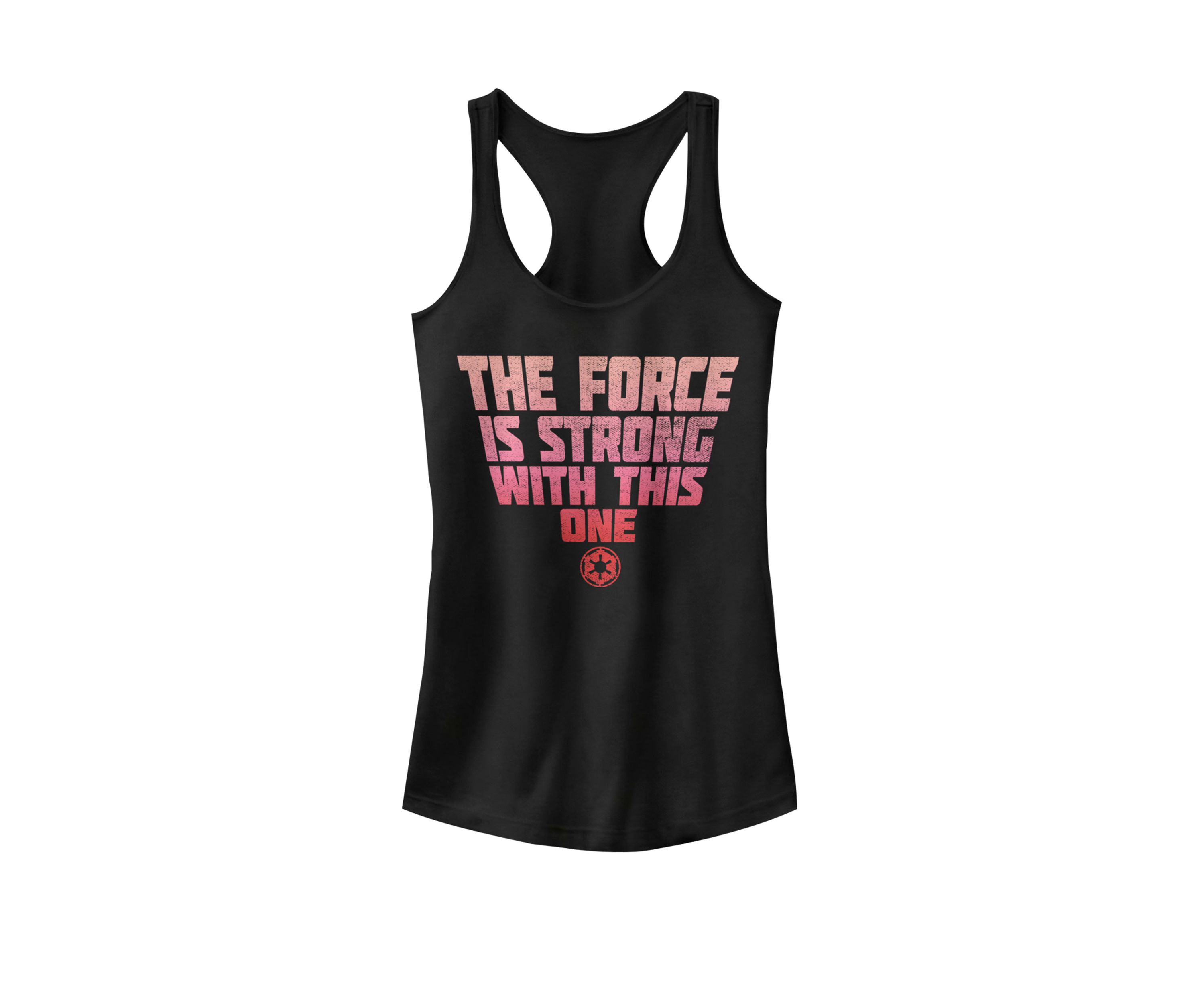 Deep Red Force Is Strong Graphic Racerback Tank