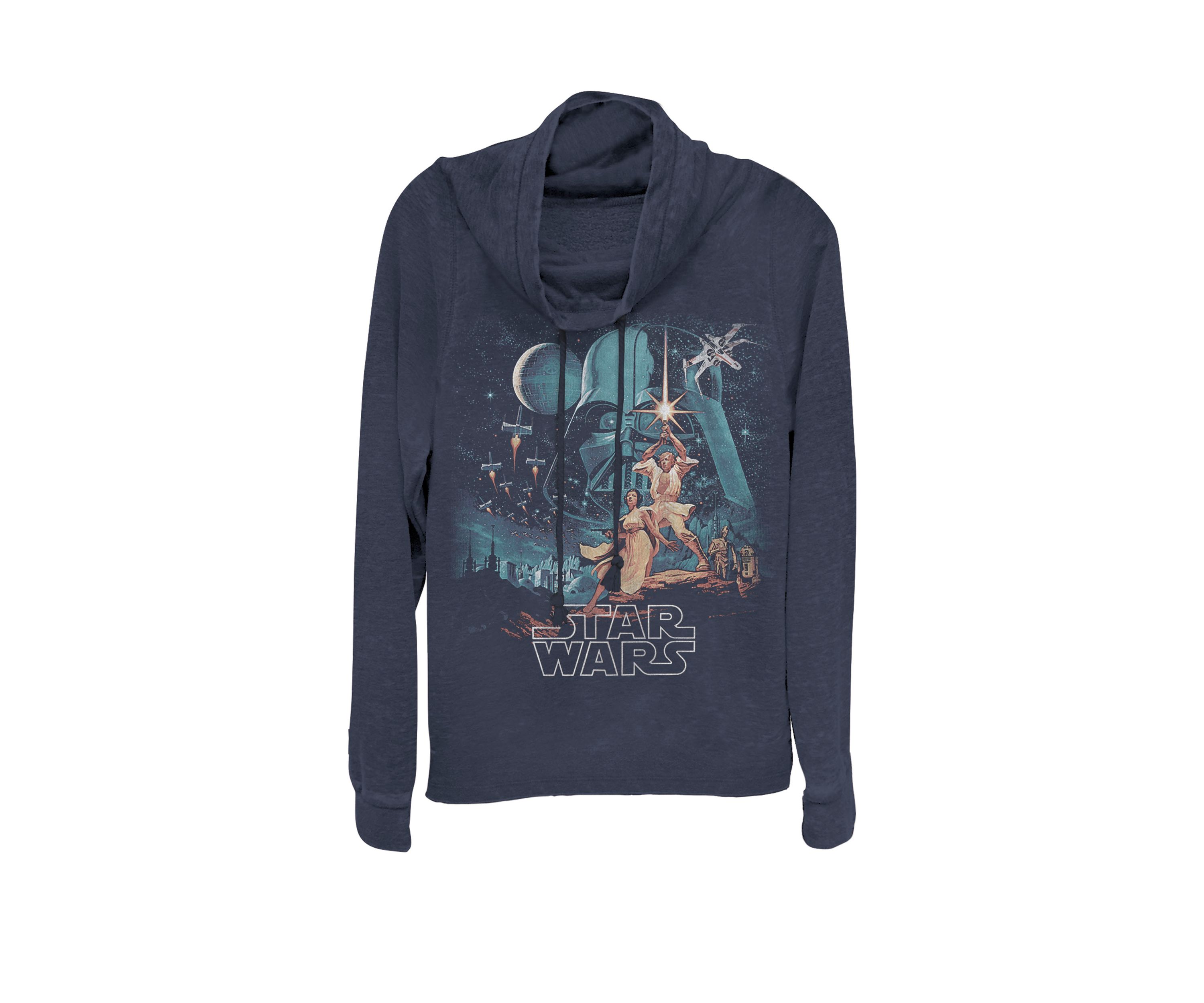A New Hope Faded Vintage Poster Cowl Neck Pullover