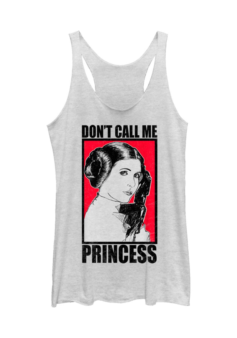 Juniors  No Princess Graphic Tank